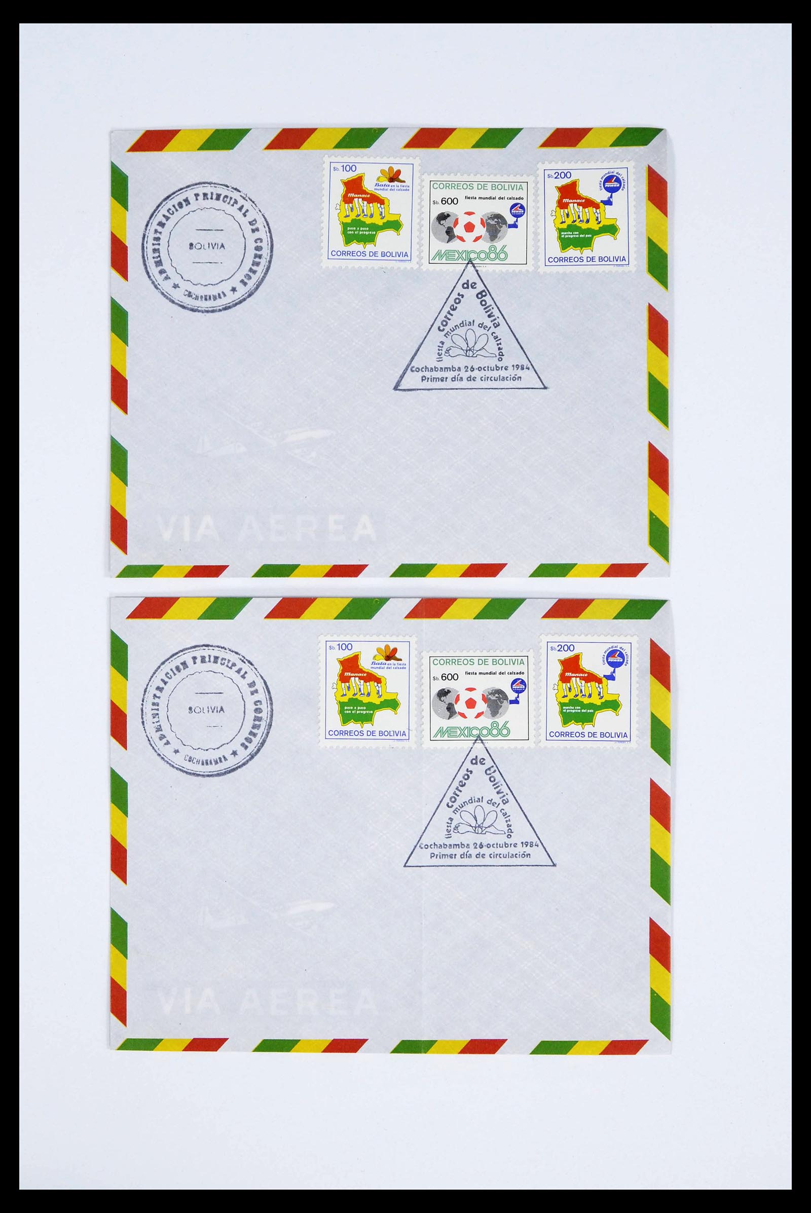39271 0016 - Postzegelverzameling 39271 Bolivia brieven 1950-1980.