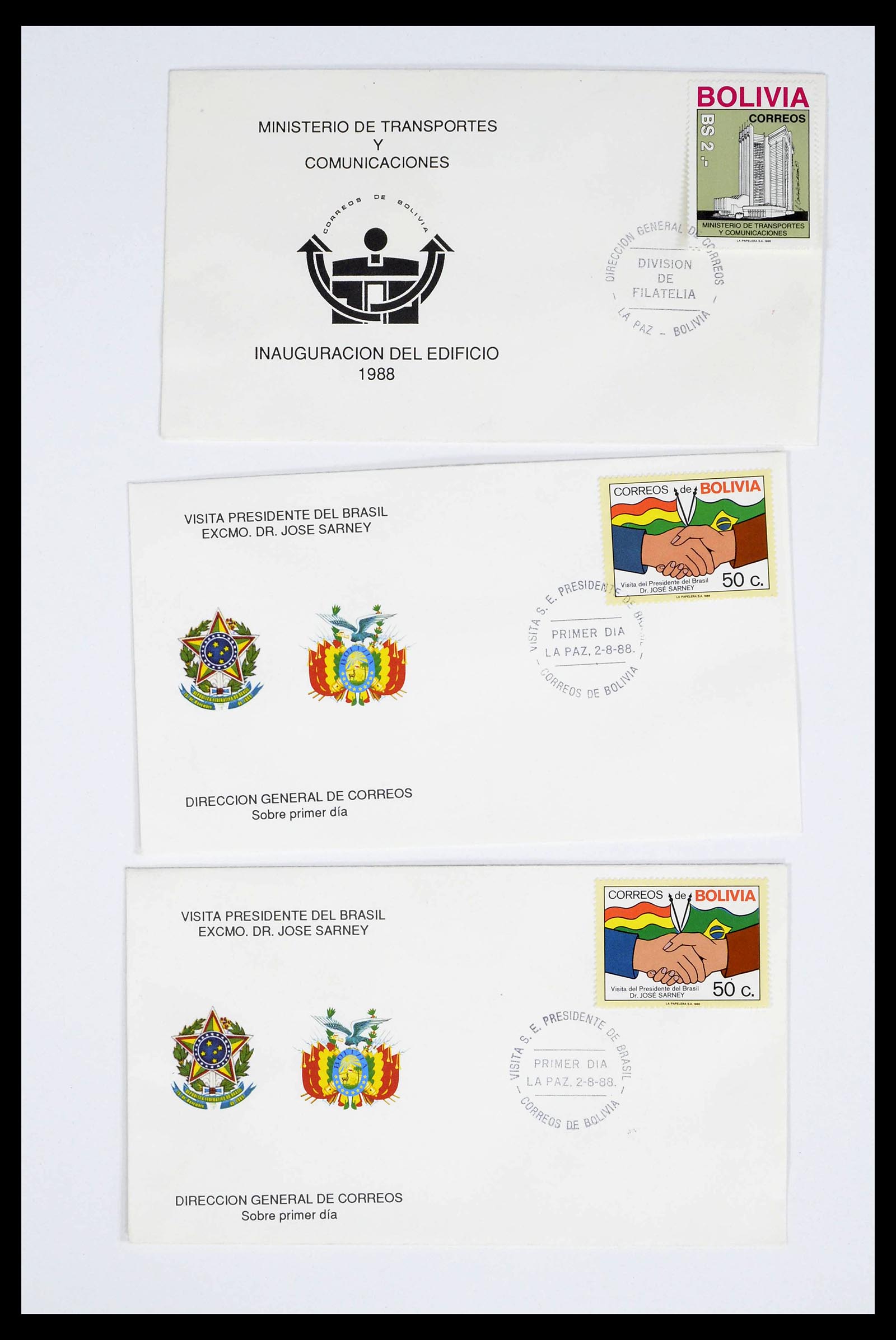 39271 0019 - Stamp collection 39271 Bolivia covers 1950-1980.