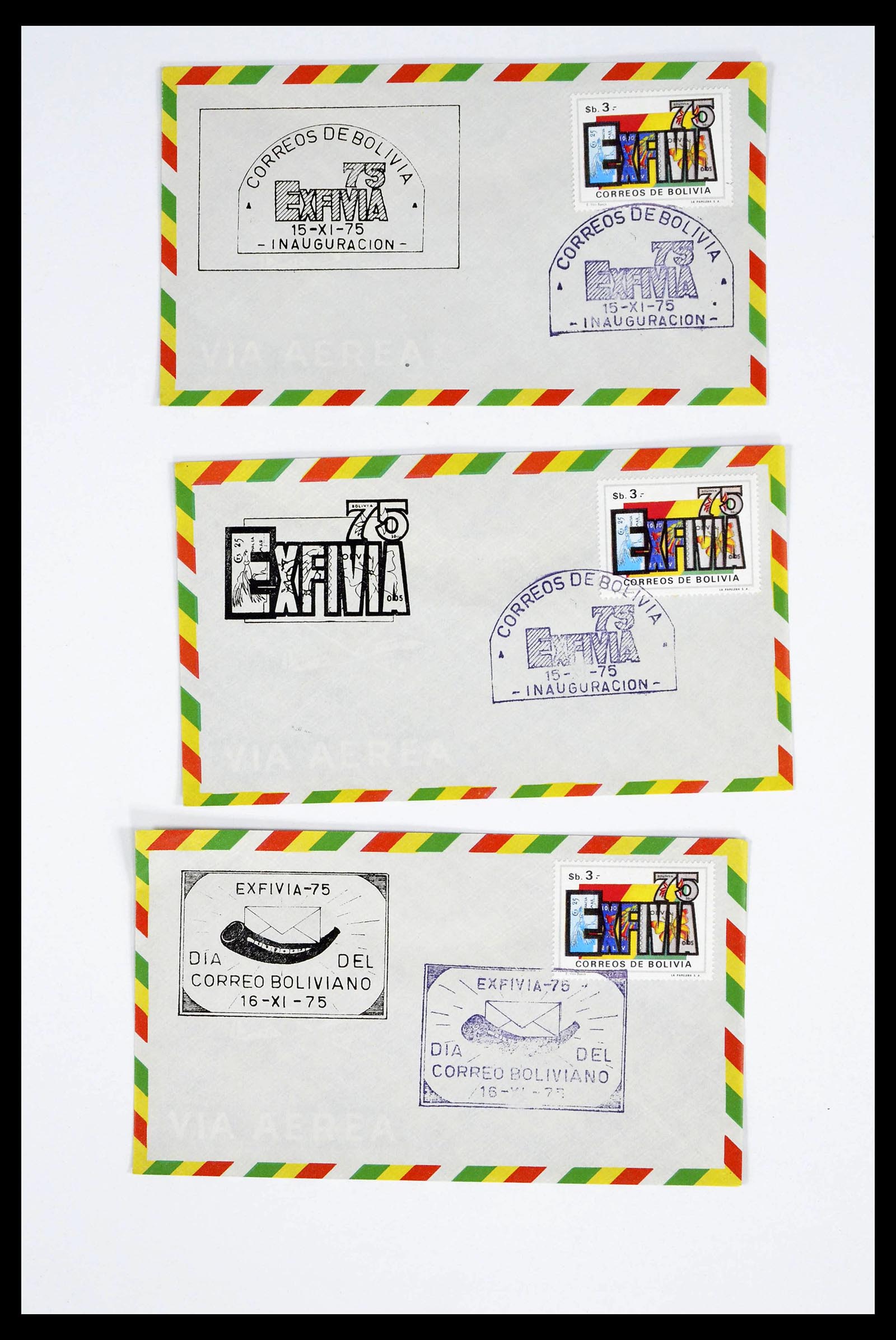 39271 0025 - Stamp collection 39271 Bolivia covers 1950-1980.