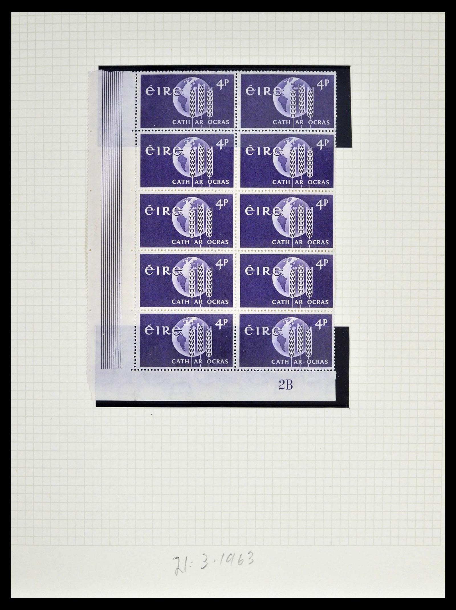 39272 0001 - Stamp collection 39272 Ireland plateflaws and varities 1963-1981.