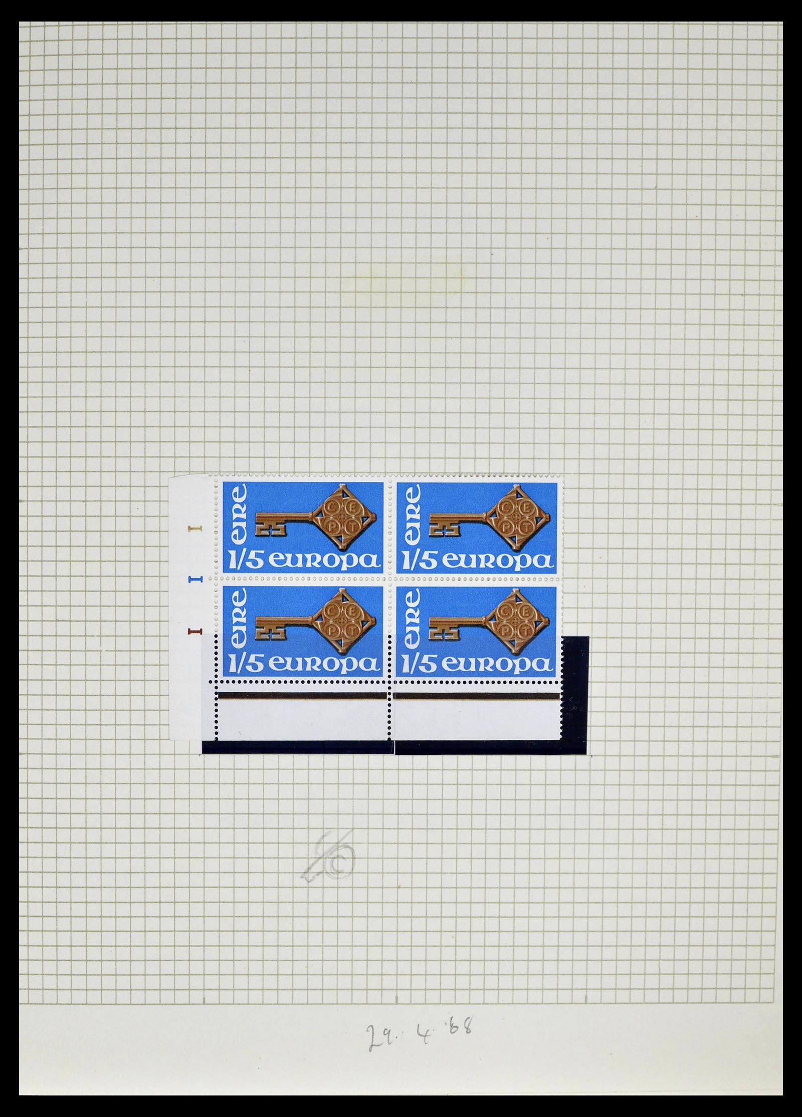 39272 0008 - Stamp collection 39272 Ireland plateflaws and varities 1963-1981.