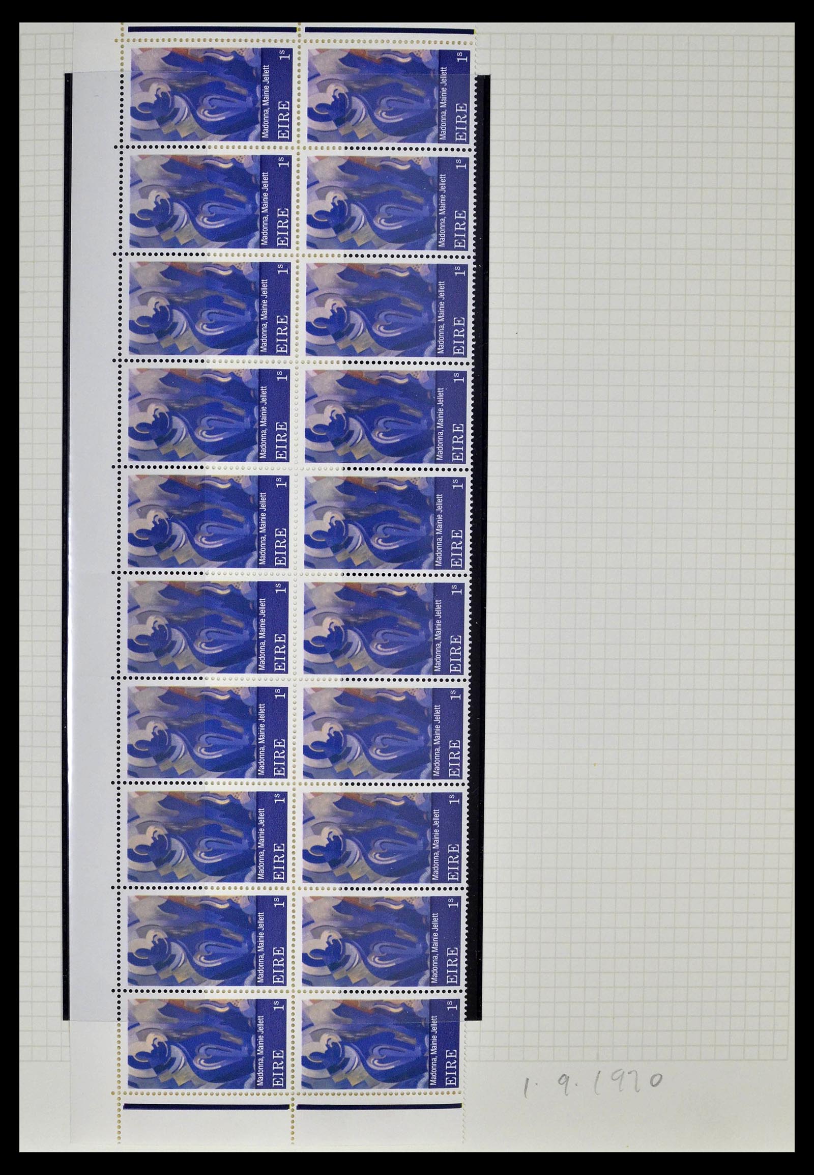 39272 0013 - Stamp collection 39272 Ireland plateflaws and varities 1963-1981.