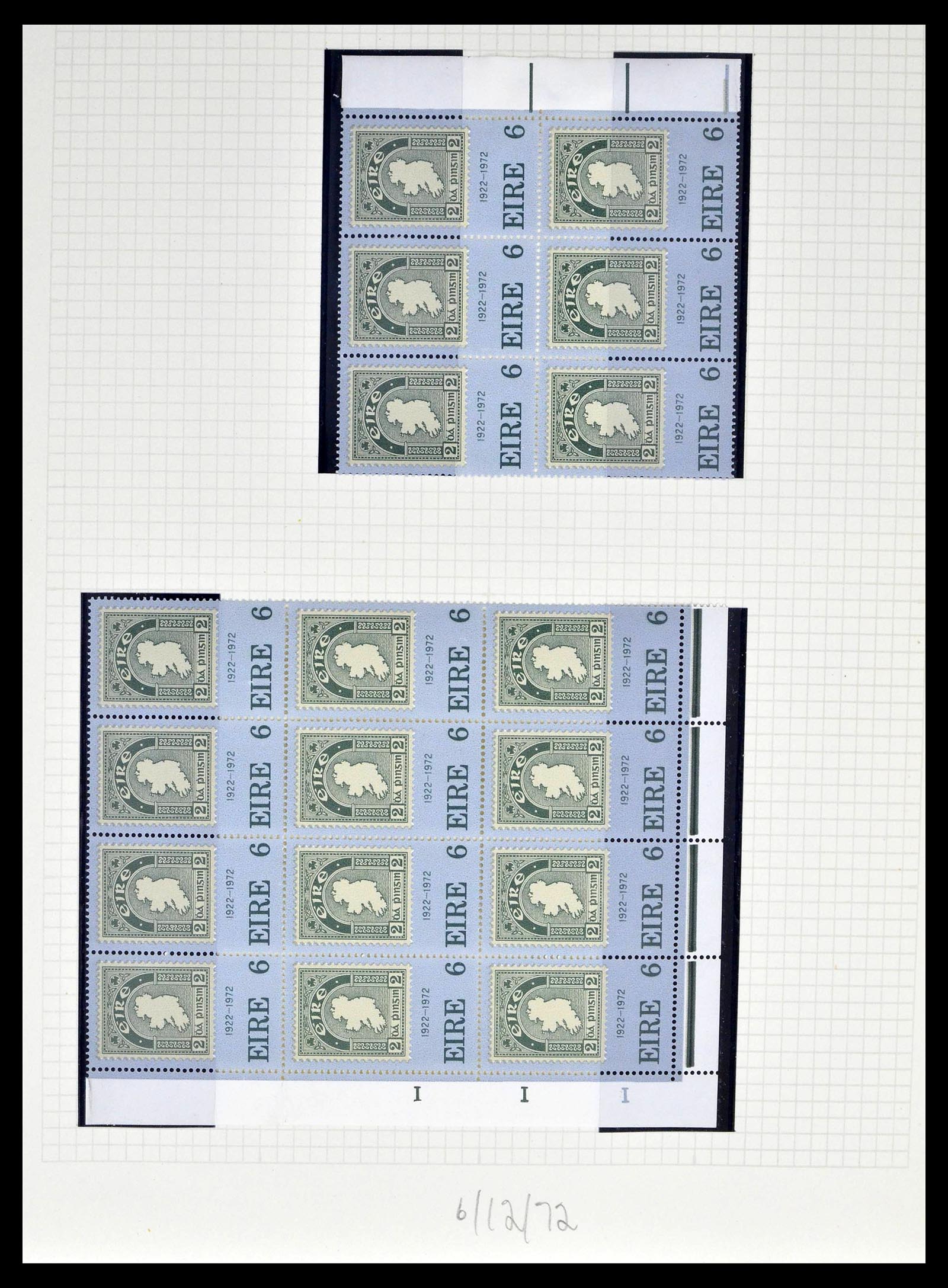 39272 0025 - Stamp collection 39272 Ireland plateflaws and varities 1963-1981.