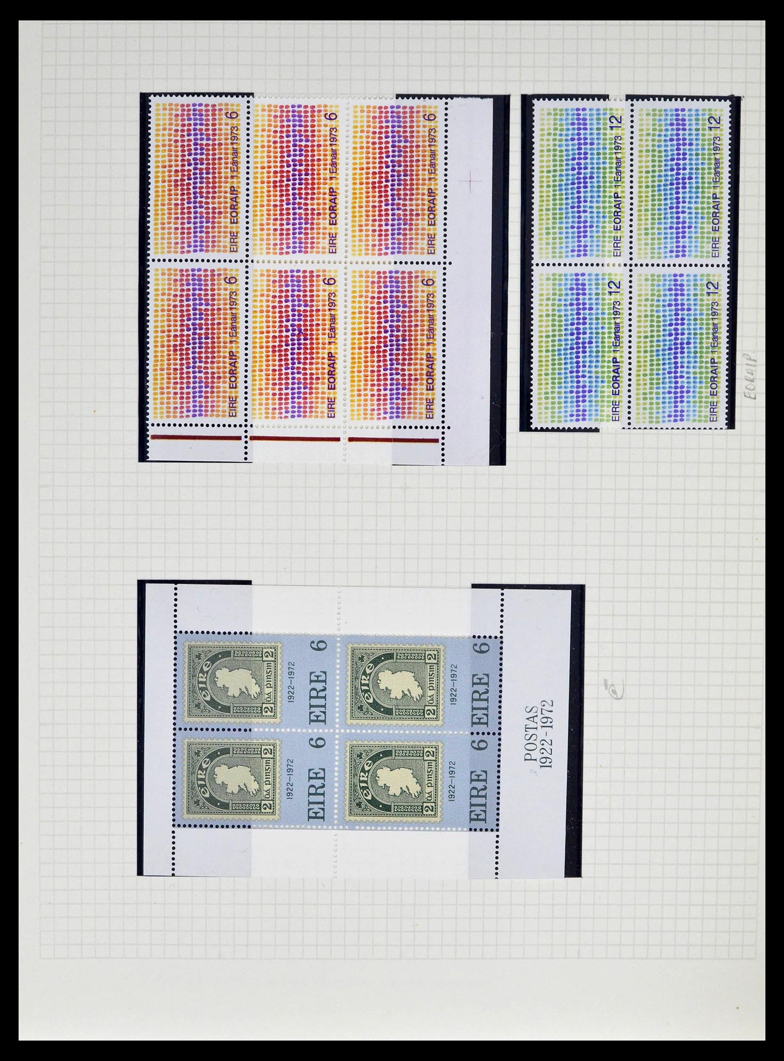 39272 0026 - Stamp collection 39272 Ireland plateflaws and varities 1963-1981.