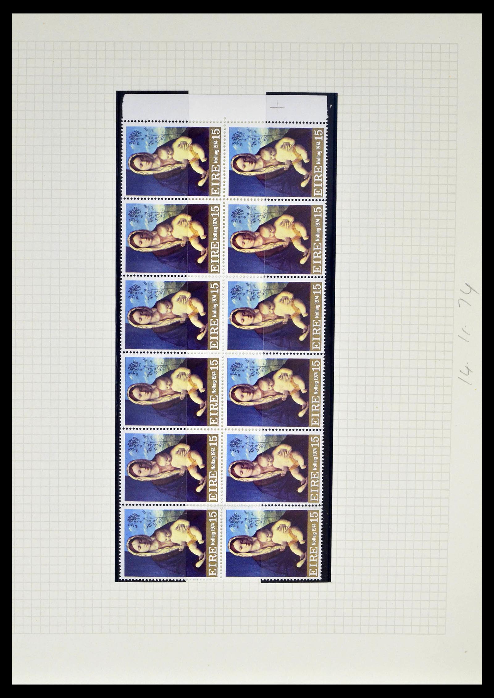 39272 0038 - Stamp collection 39272 Ireland plateflaws and varities 1963-1981.