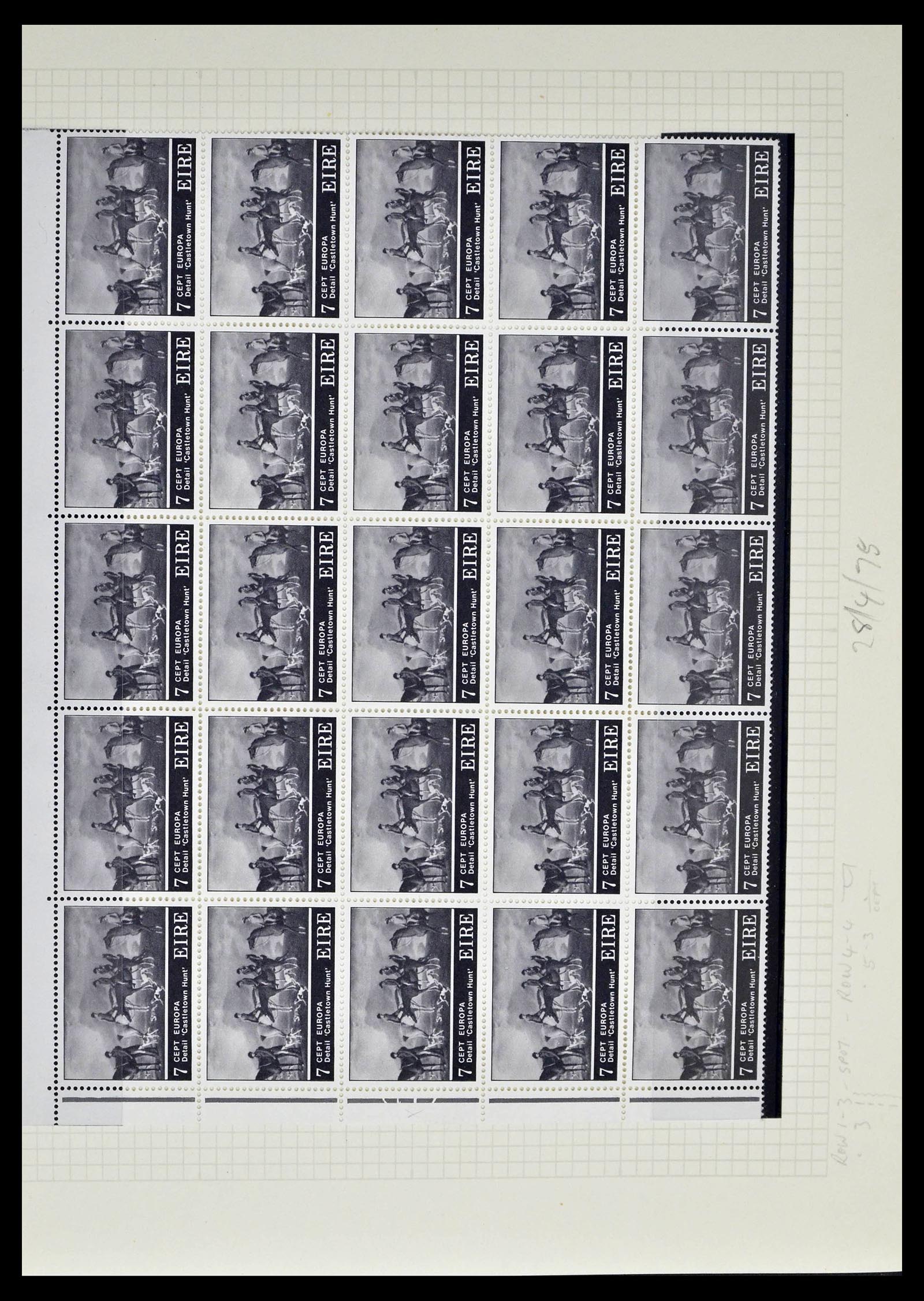 39272 0040 - Stamp collection 39272 Ireland plateflaws and varities 1963-1981.