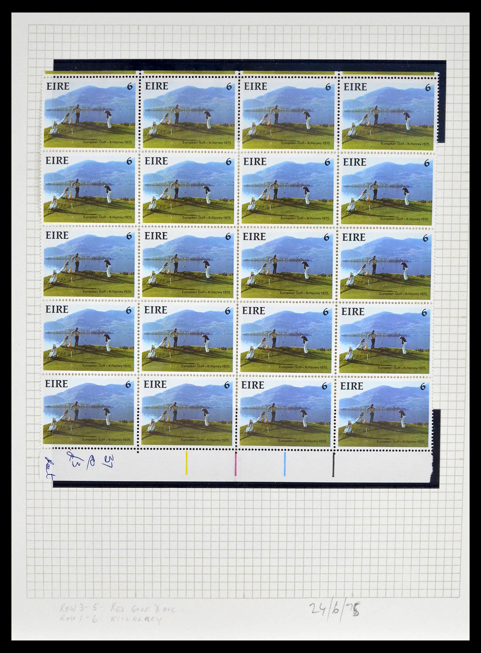 39272 0044 - Postzegelverzameling 39272 Ierland plaatfouten en variëteiten 1963-19