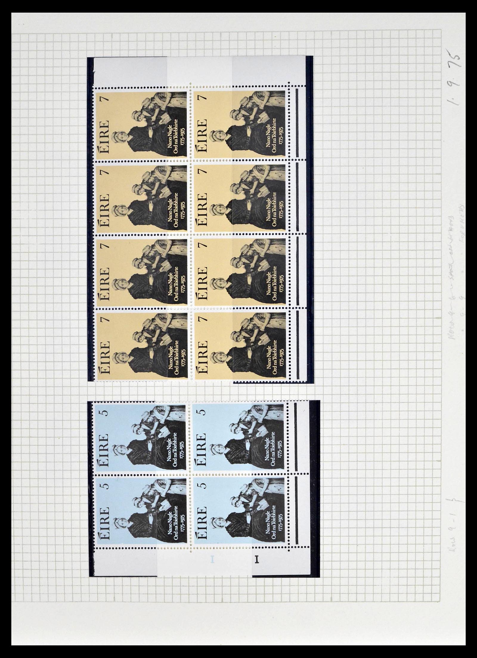39272 0049 - Stamp collection 39272 Ireland plateflaws and varities 1963-1981.