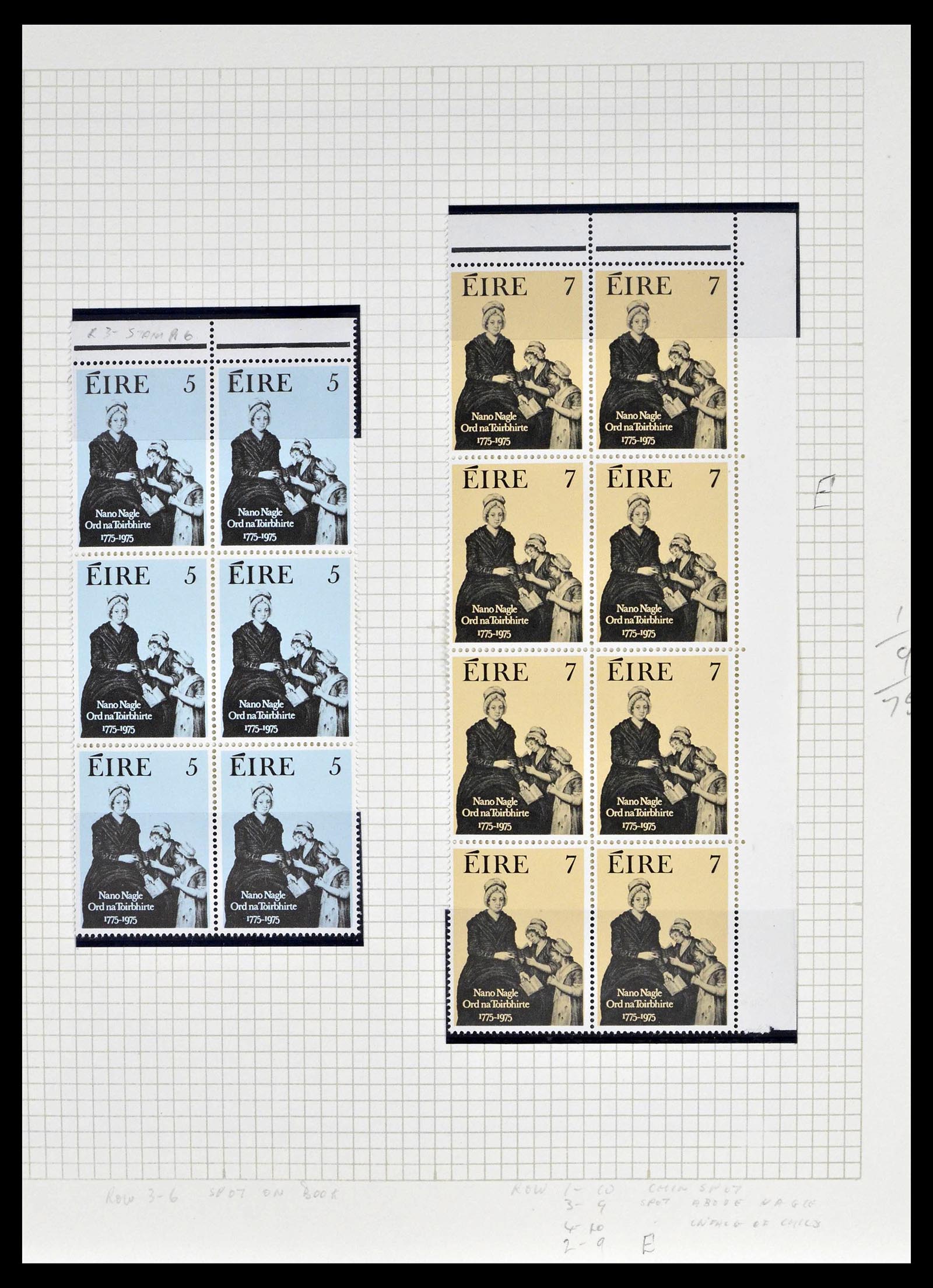 39272 0050 - Postzegelverzameling 39272 Ierland plaatfouten en variëteiten 1963-19