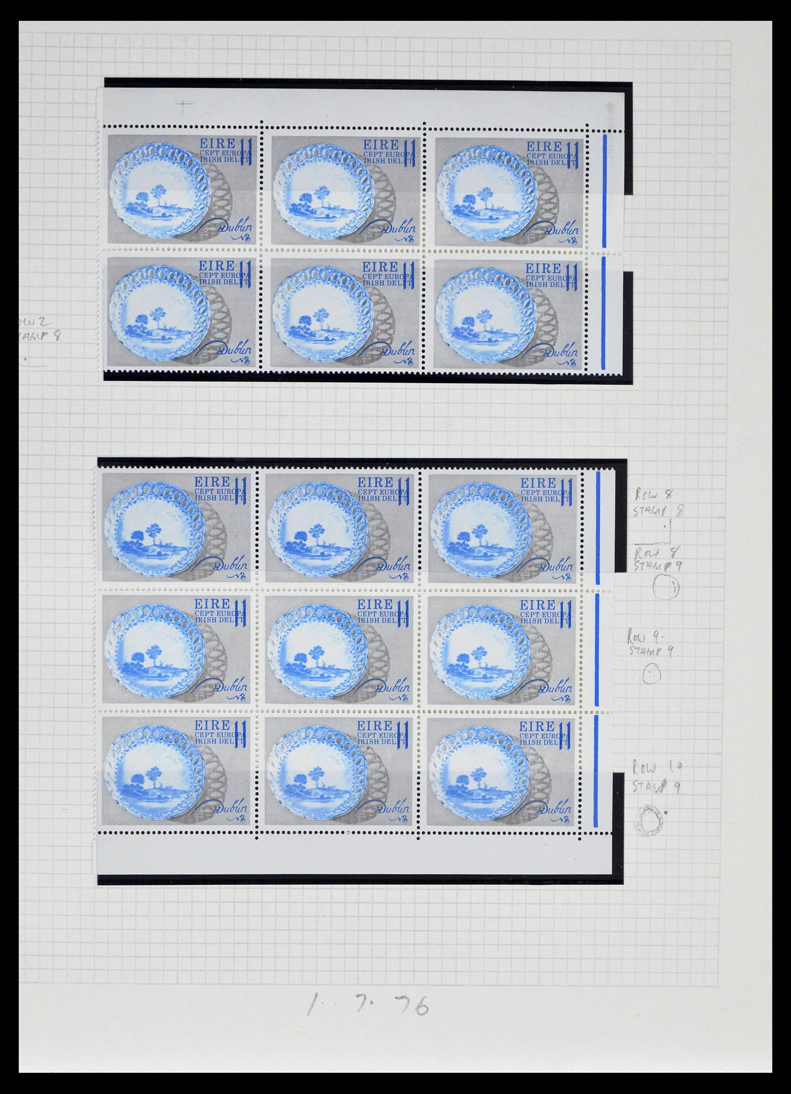 39272 0059 - Postzegelverzameling 39272 Ierland plaatfouten en variëteiten 1963-19