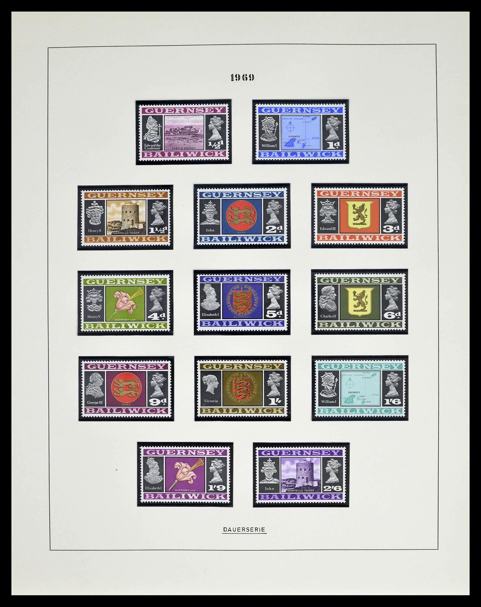 39273 0055 - Postzegelverzameling 39273 Kanaaleilanden 1941-1982.