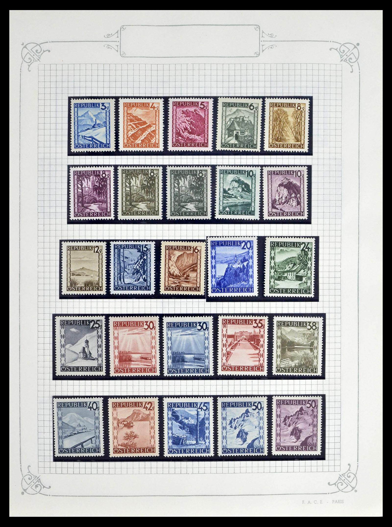 39276 0039 - Stamp collection 39276 Austria and territories 1850-1979.