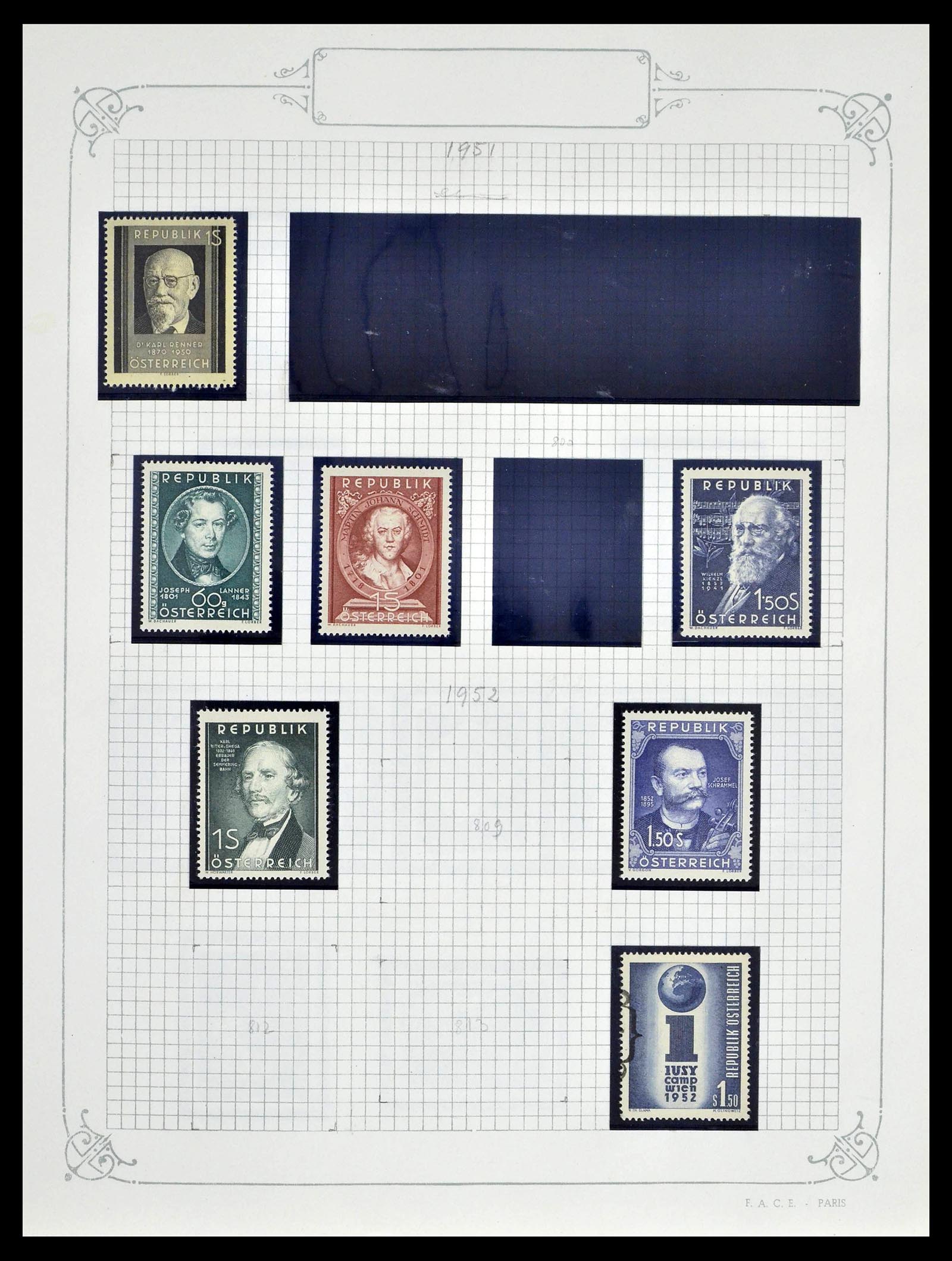 39276 0052 - Stamp collection 39276 Austria and territories 1850-1979.