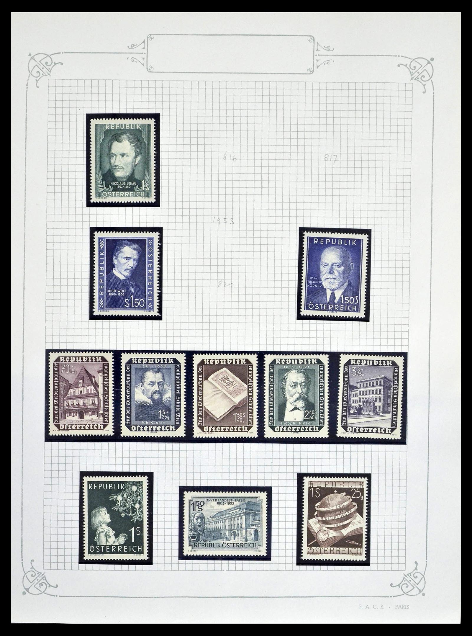 39276 0053 - Stamp collection 39276 Austria and territories 1850-1979.