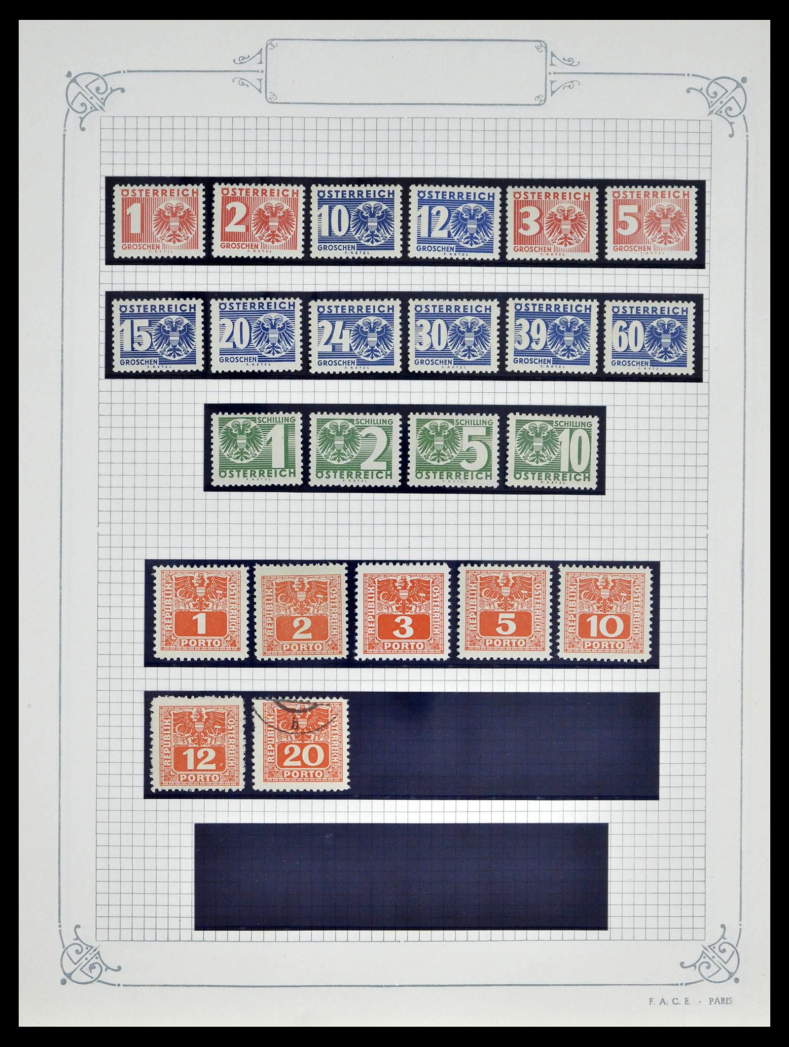 39276 0123 - Stamp collection 39276 Austria and territories 1850-1979.