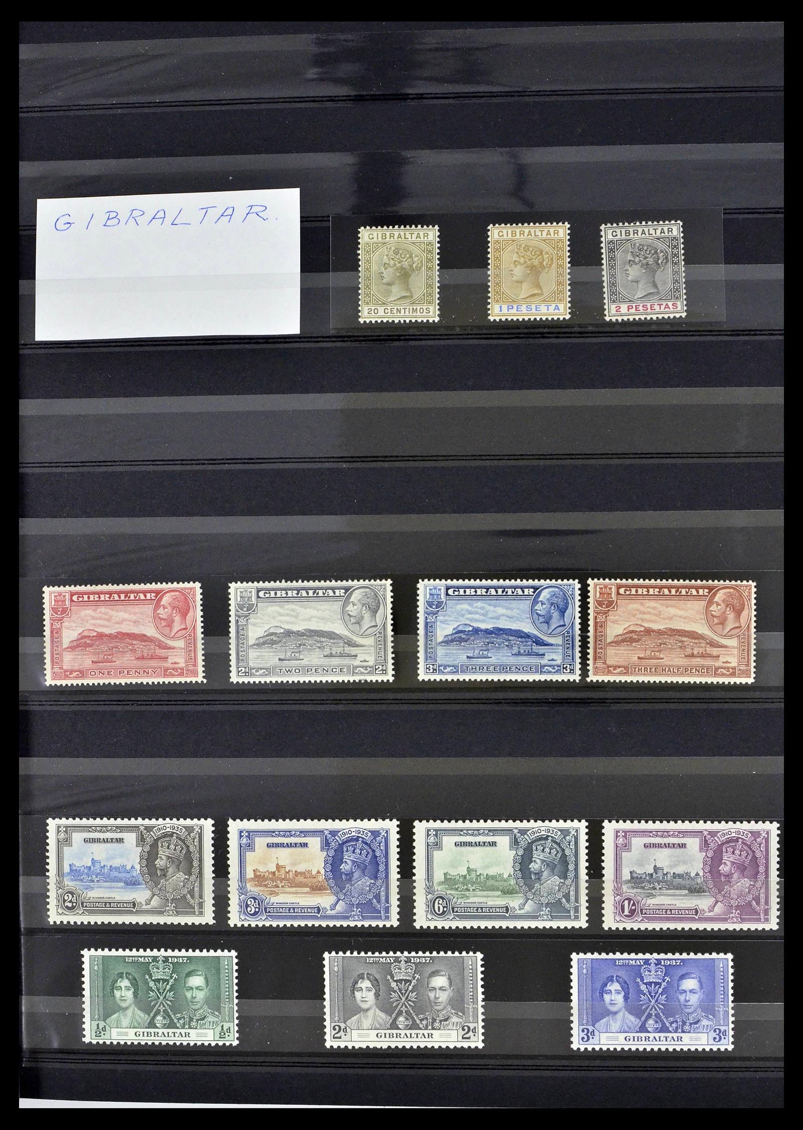 39278 0001 - Stamp collection 39278 Gibraltar 1935-1980.