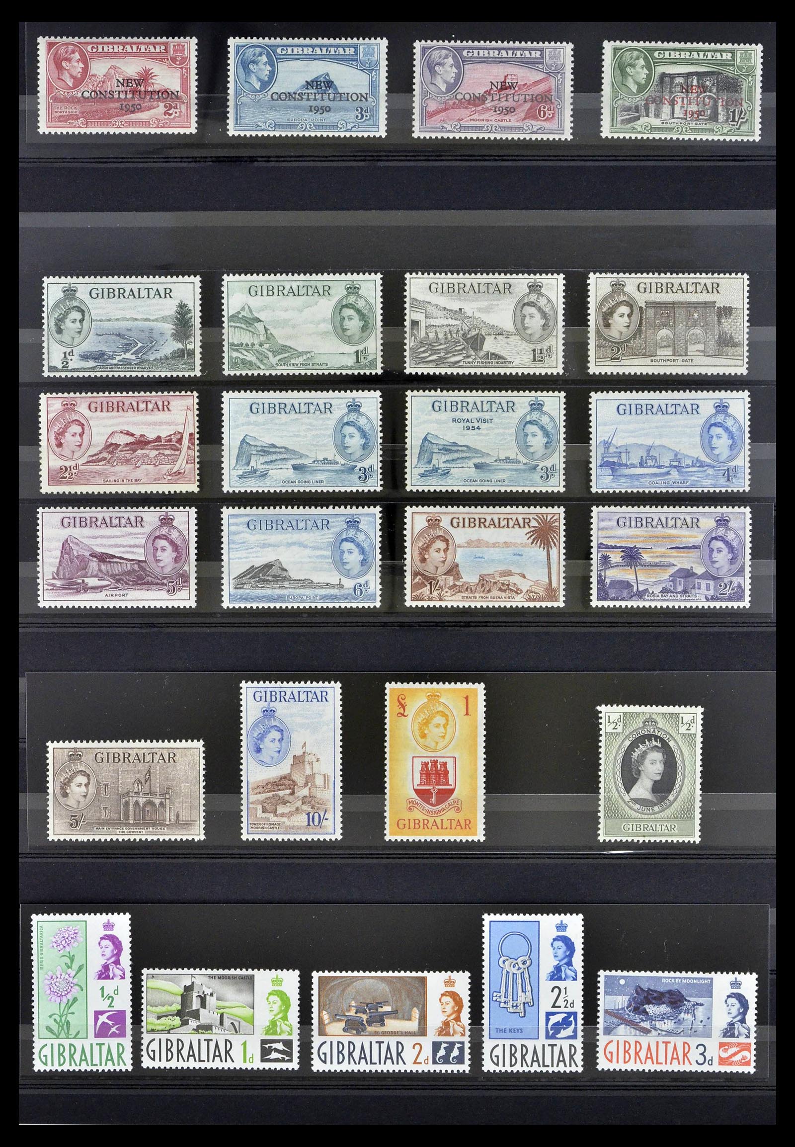 39278 0004 - Stamp collection 39278 Gibraltar 1935-1980.
