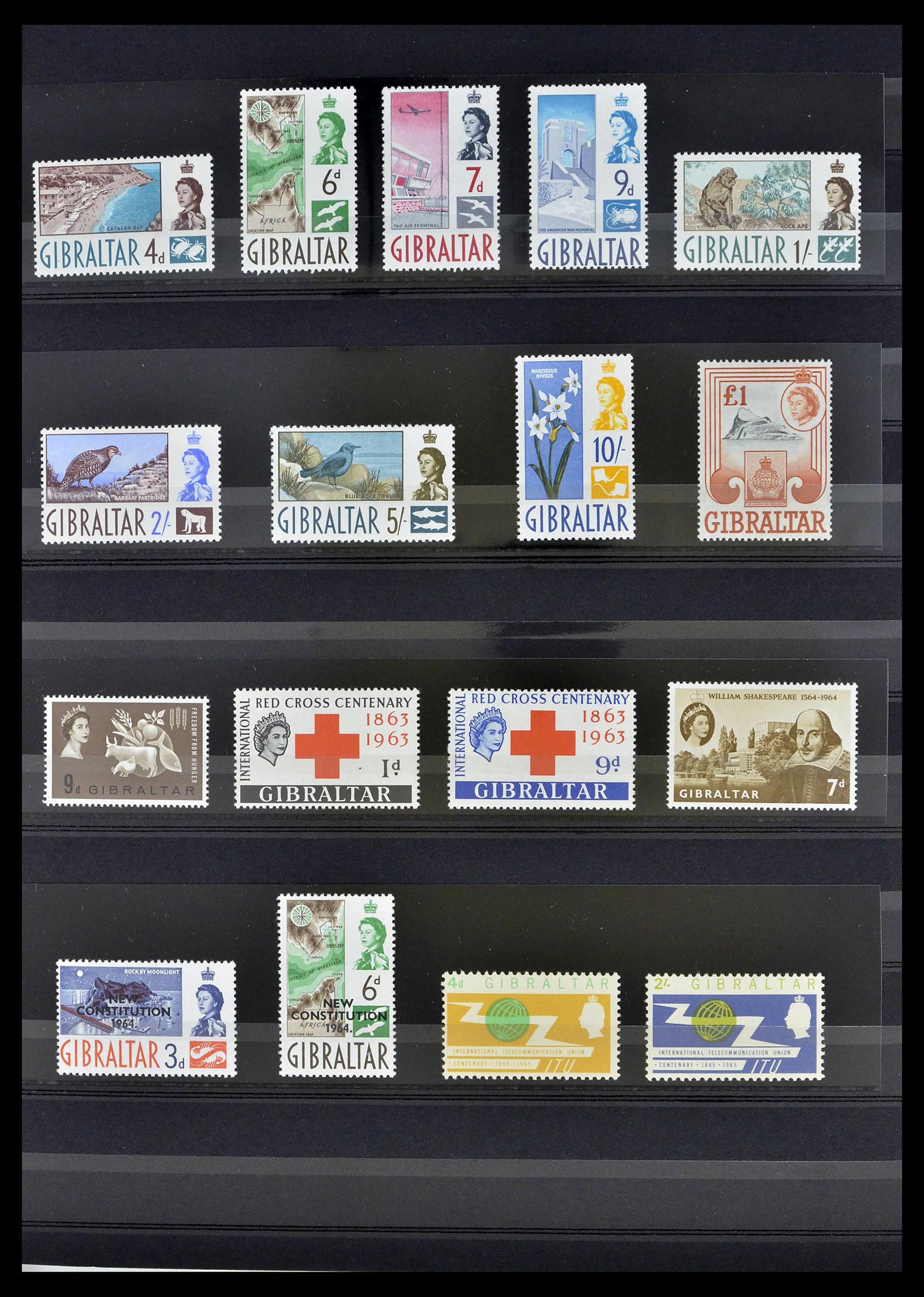 39278 0005 - Stamp collection 39278 Gibraltar 1935-1980.