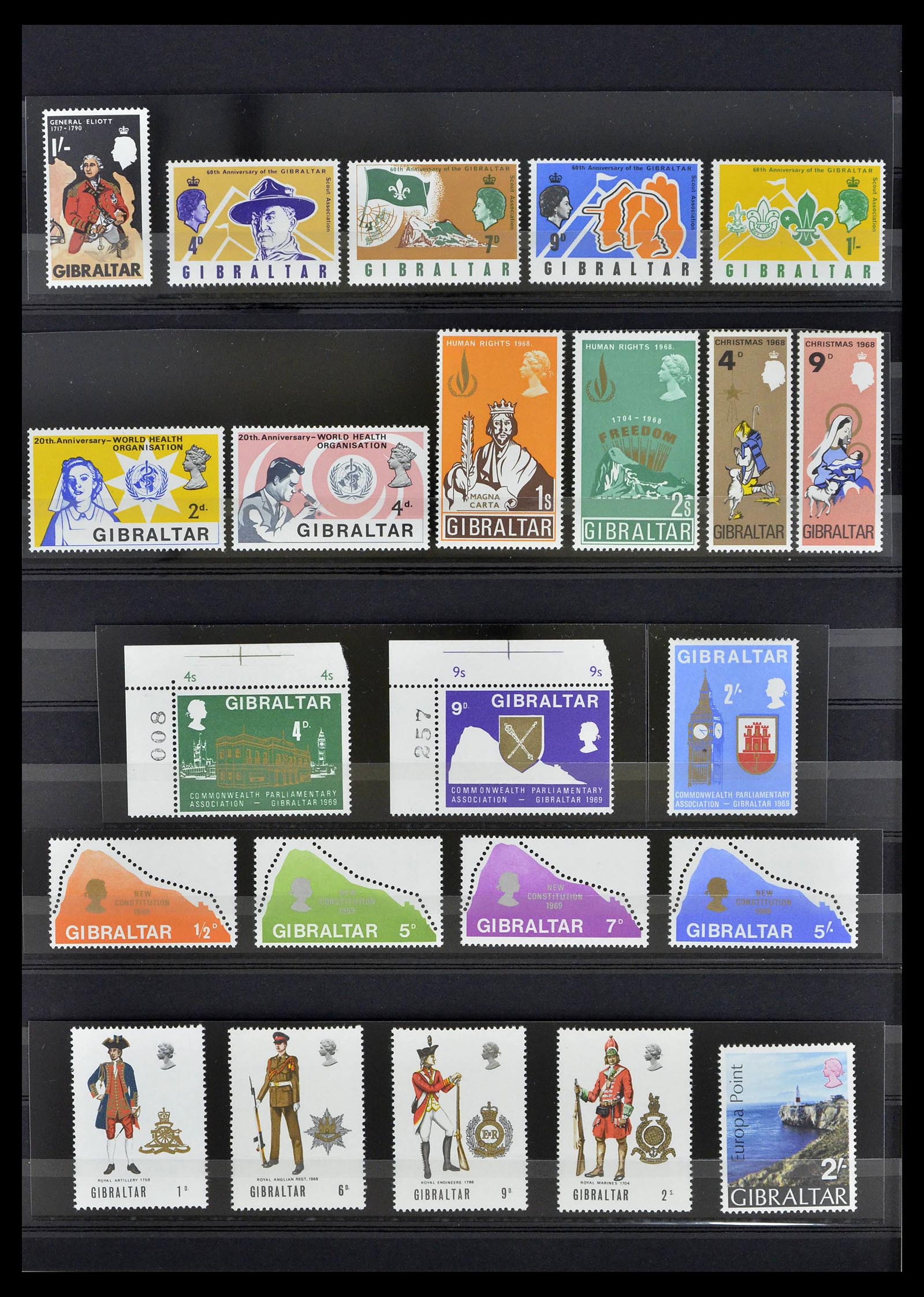 39278 0008 - Stamp collection 39278 Gibraltar 1935-1980.