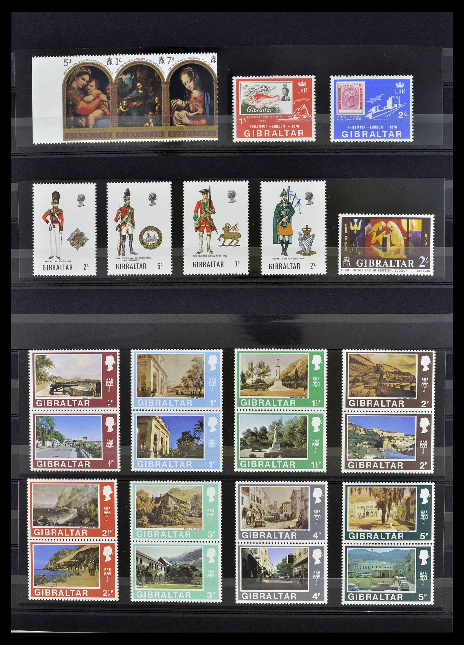39278 0009 - Stamp collection 39278 Gibraltar 1935-1980.