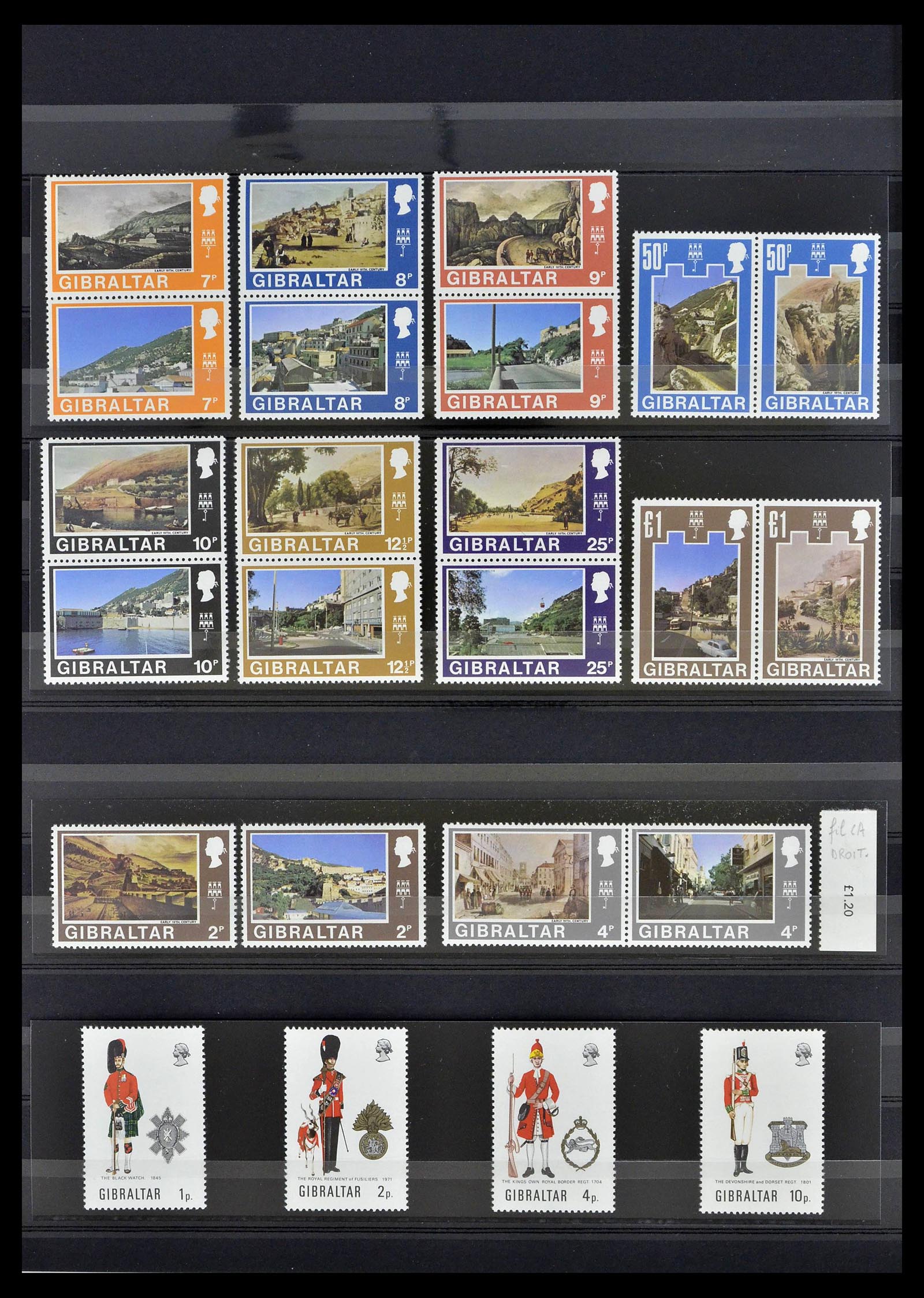 39278 0010 - Stamp collection 39278 Gibraltar 1935-1980.