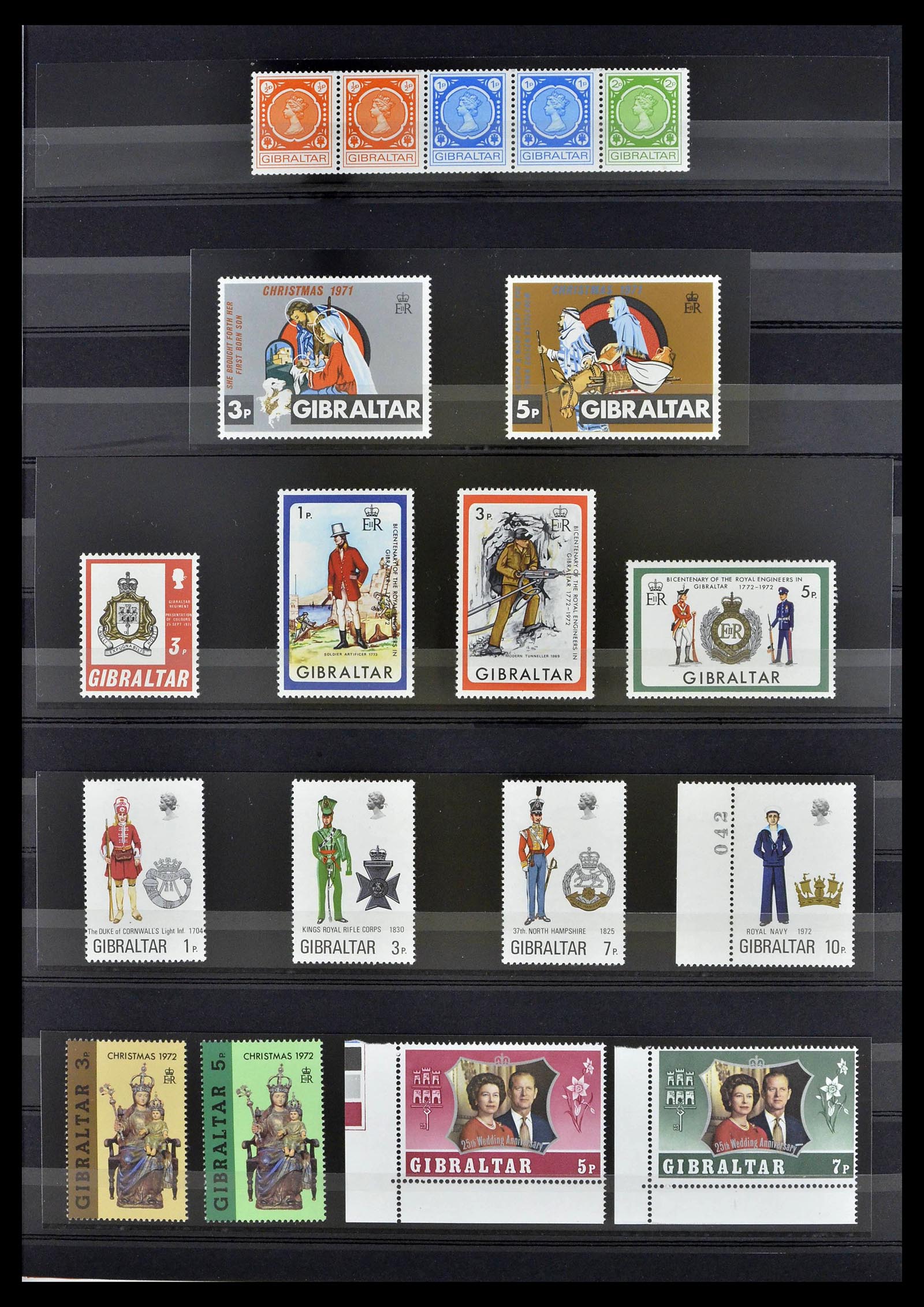 39278 0011 - Stamp collection 39278 Gibraltar 1935-1980.