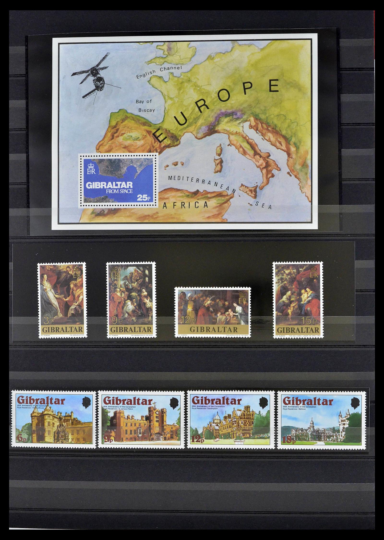 39278 0019 - Stamp collection 39278 Gibraltar 1935-1980.