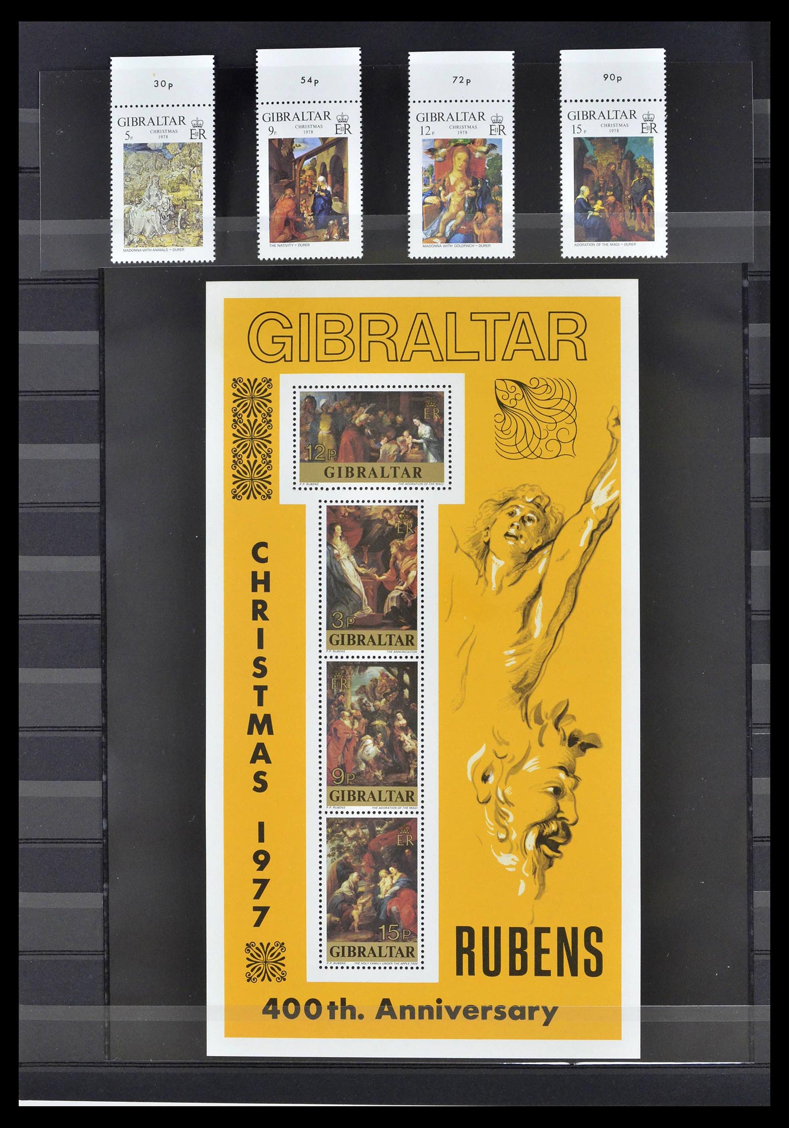 39278 0020 - Stamp collection 39278 Gibraltar 1935-1980.