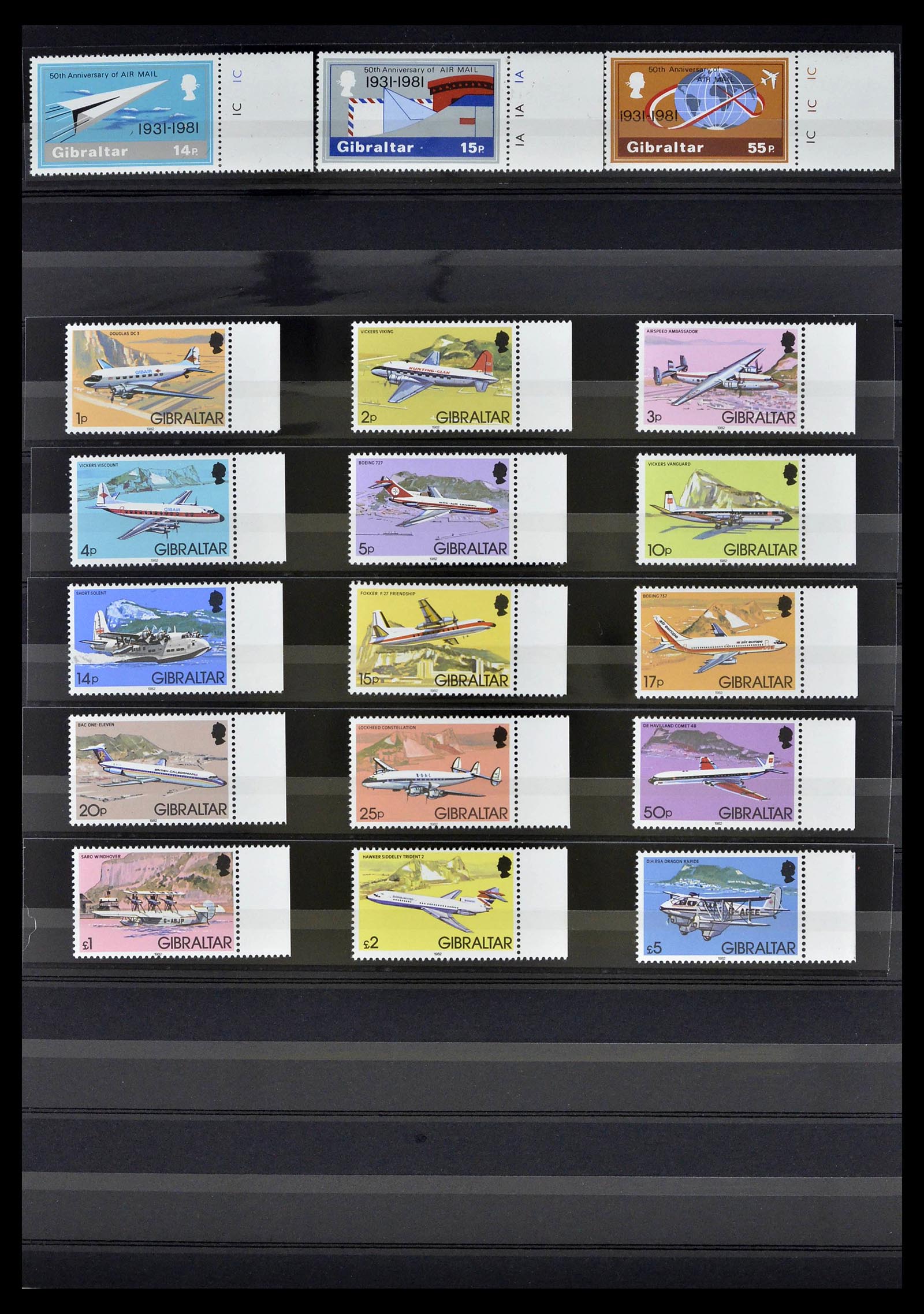 39278 0025 - Stamp collection 39278 Gibraltar 1935-1980.