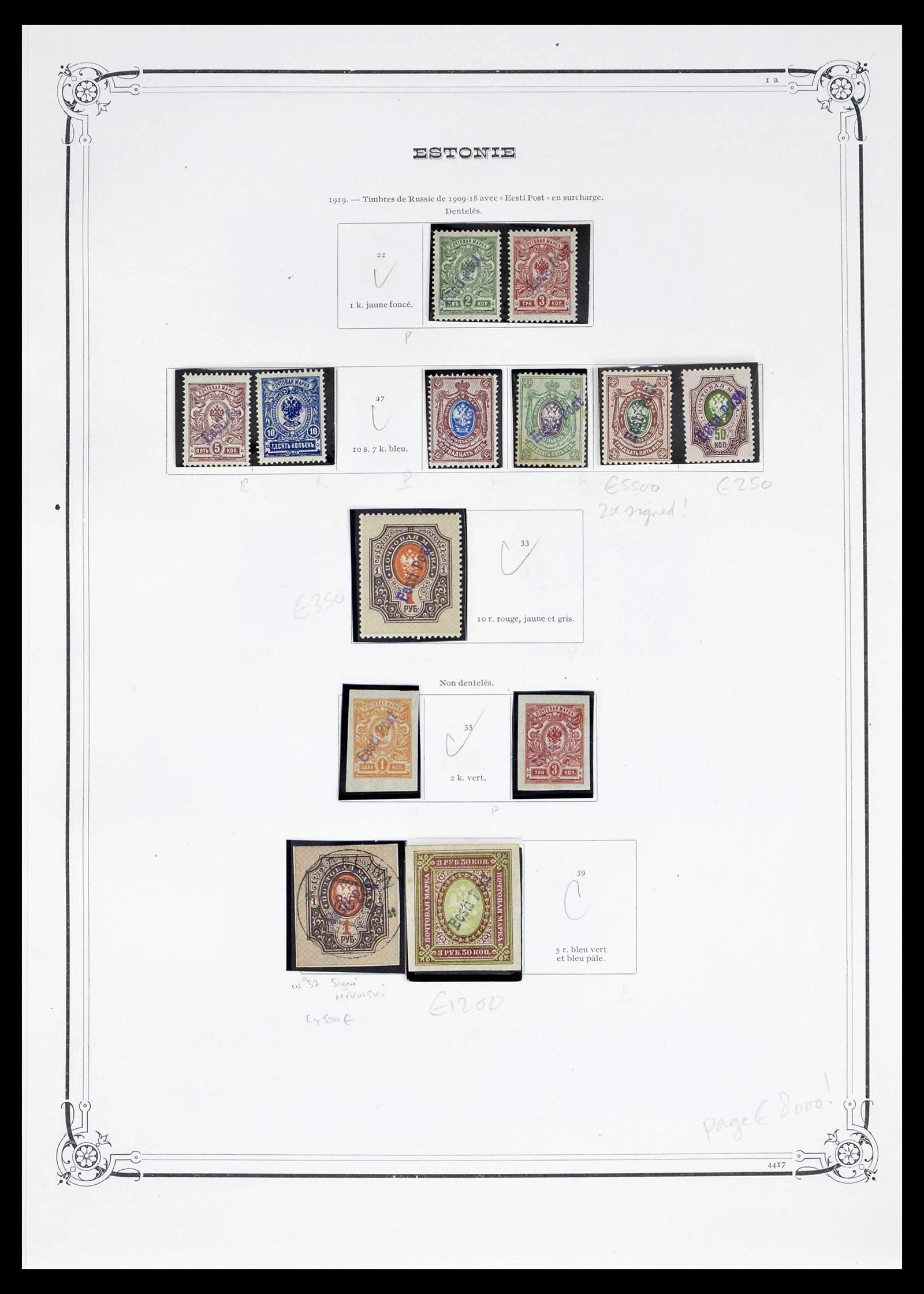 39281 0002 - Stamp collection 39281 Estonia 1919-1940.