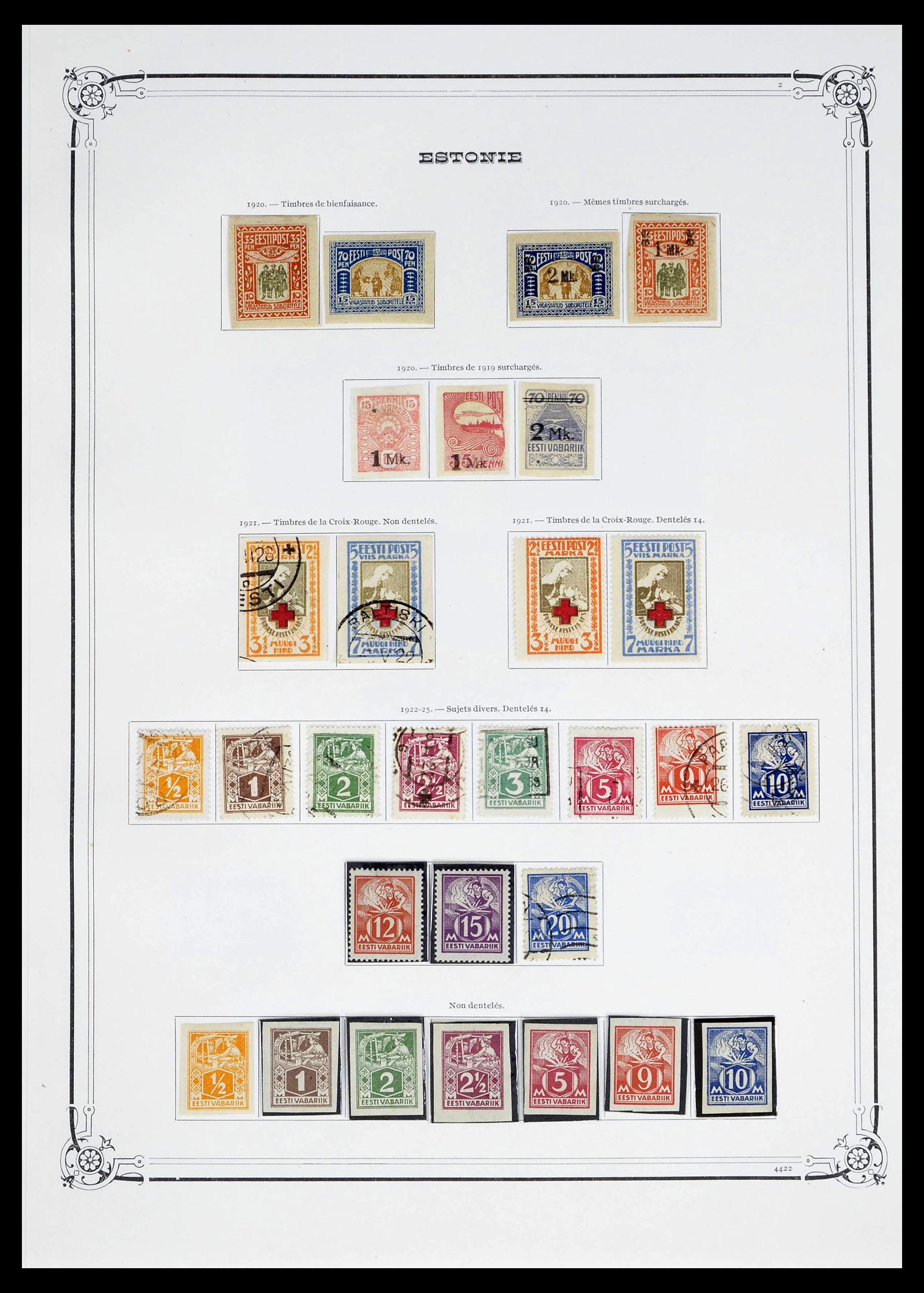39281 0003 - Stamp collection 39281 Estonia 1919-1940.