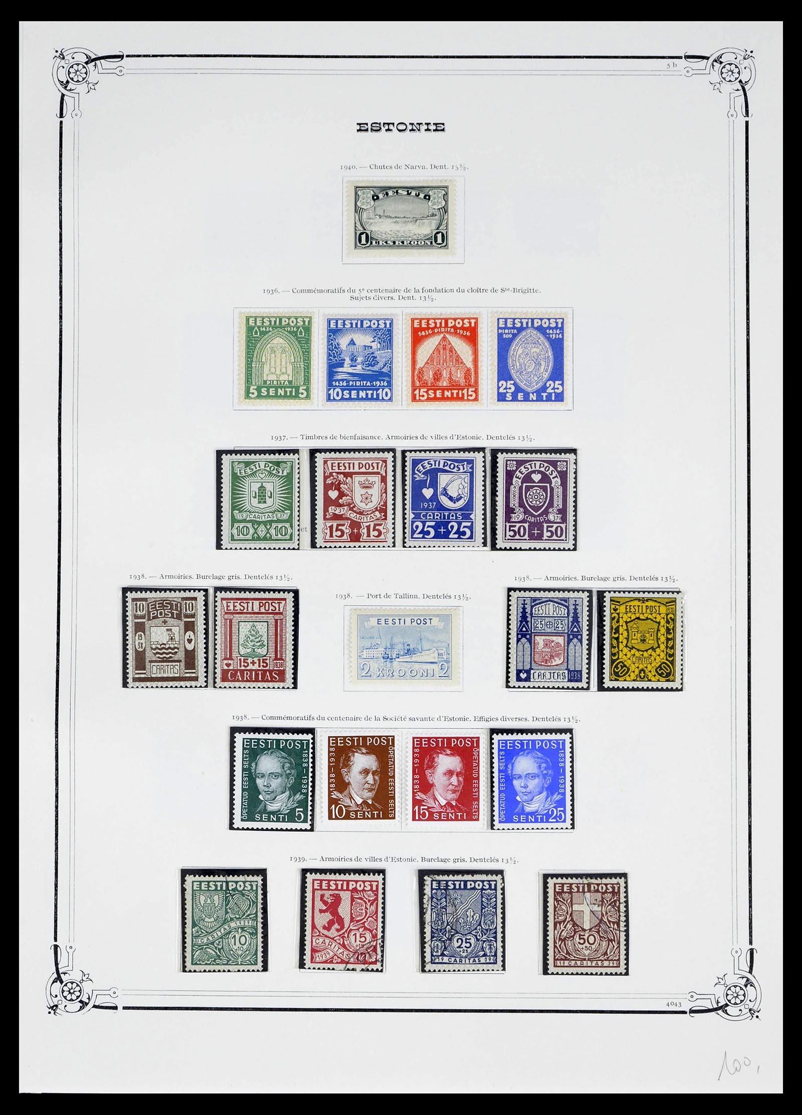 39281 0007 - Stamp collection 39281 Estonia 1919-1940.