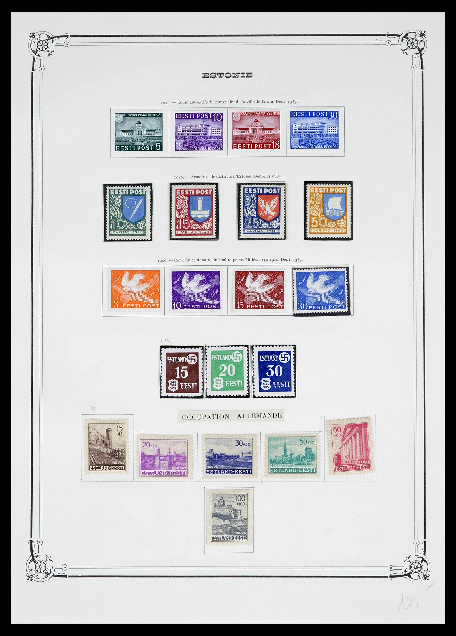 39281 0008 - Stamp collection 39281 Estonia 1919-1940.