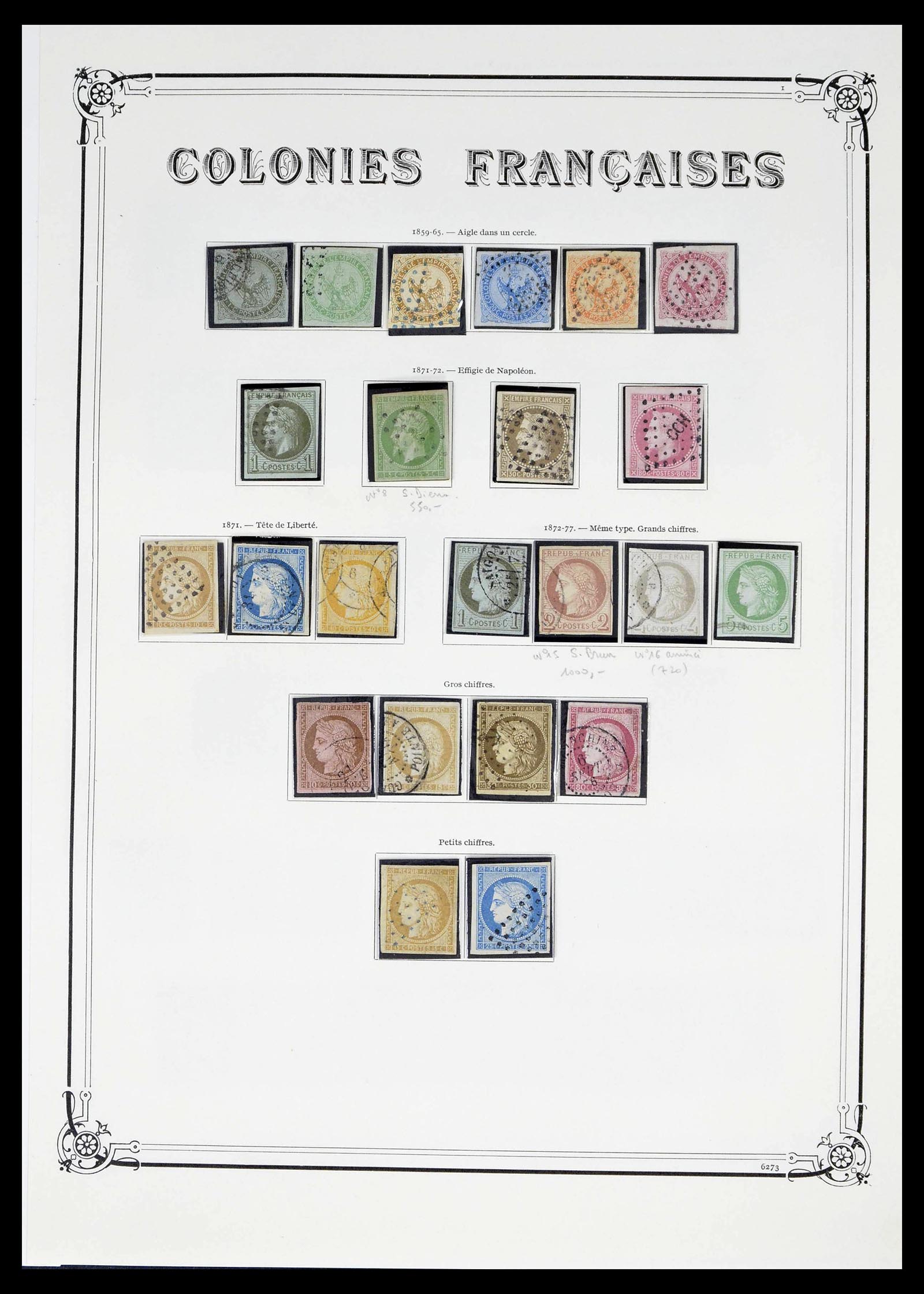 39283 0001 - Stamp collection 39283 French colonies 1859-1946.