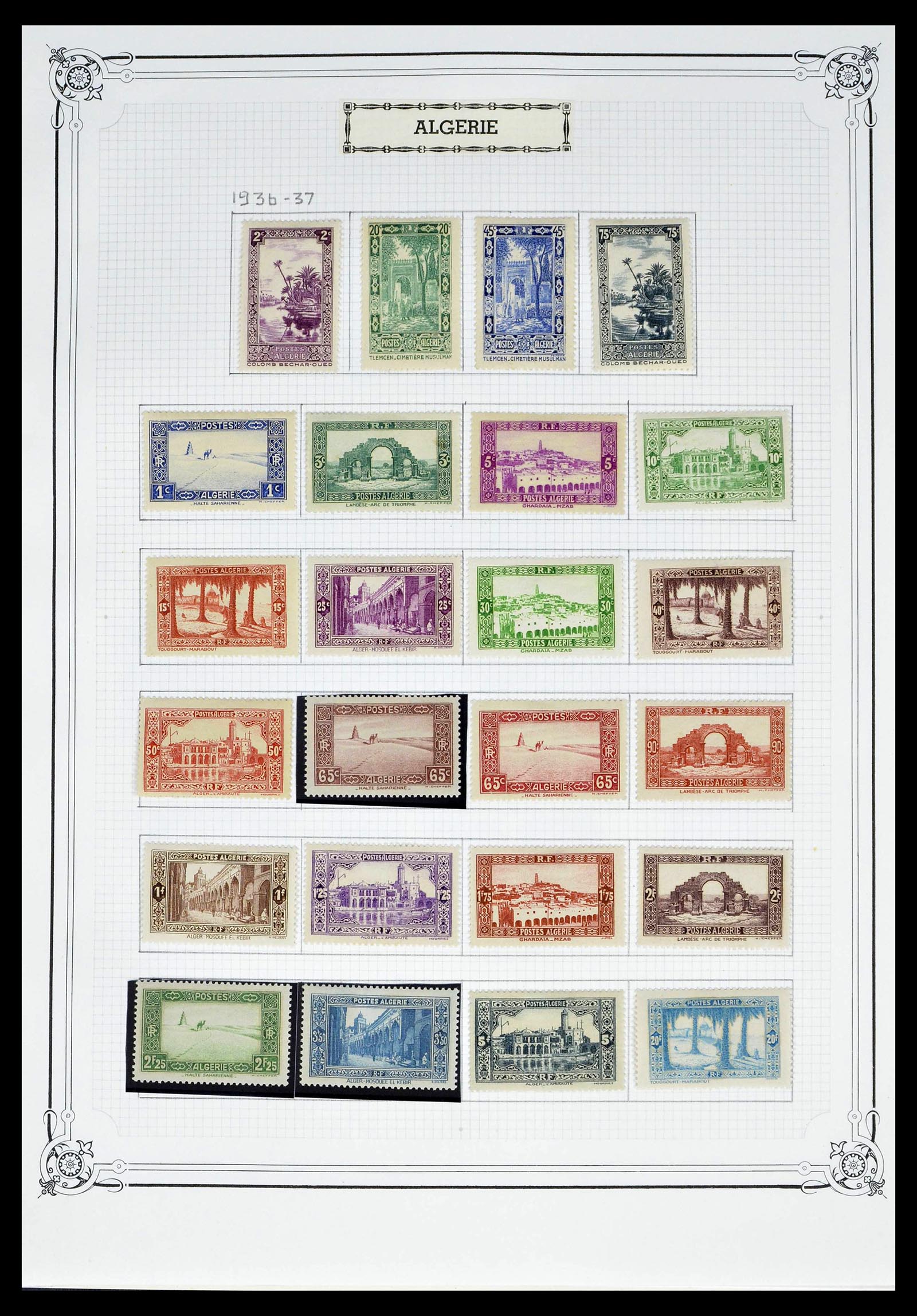 39284 0004 - Stamp collection 39284 Algeria 1924-1944.