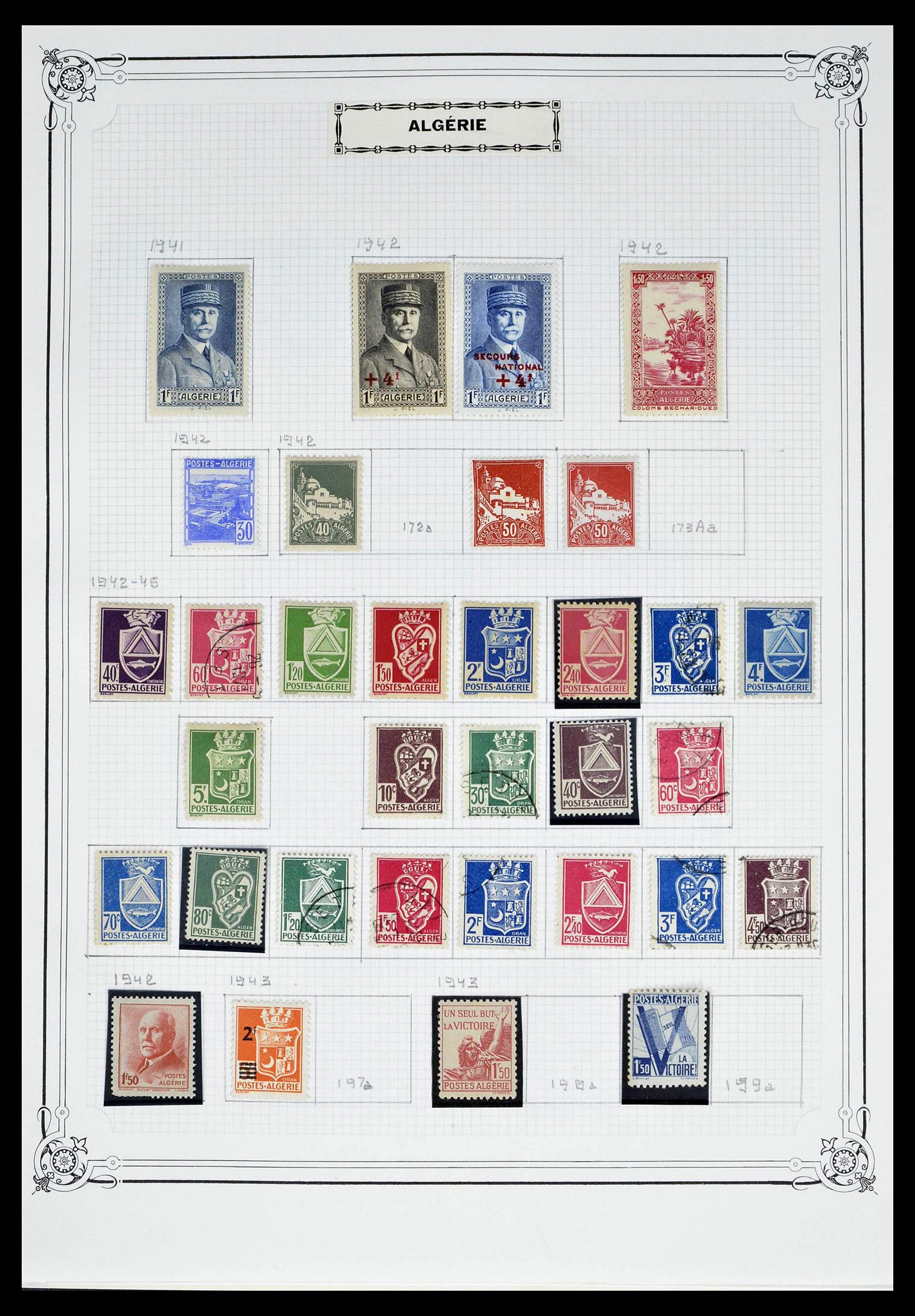 39284 0007 - Postzegelverzameling 39284 Algerije 1924-1944.