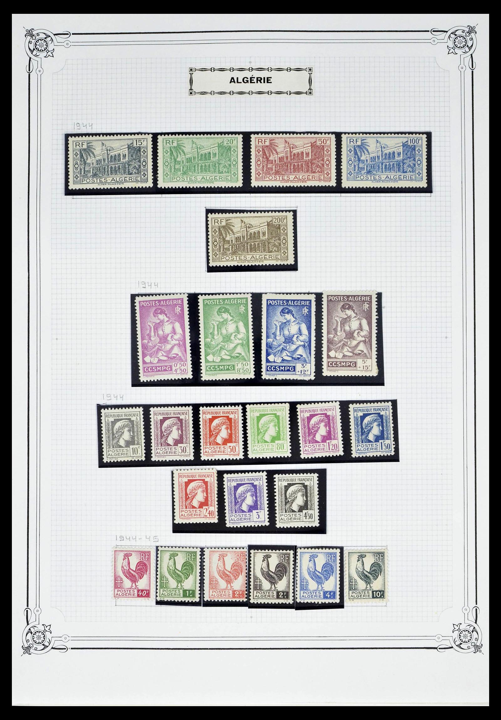 39284 0008 - Postzegelverzameling 39284 Algerije 1924-1944.