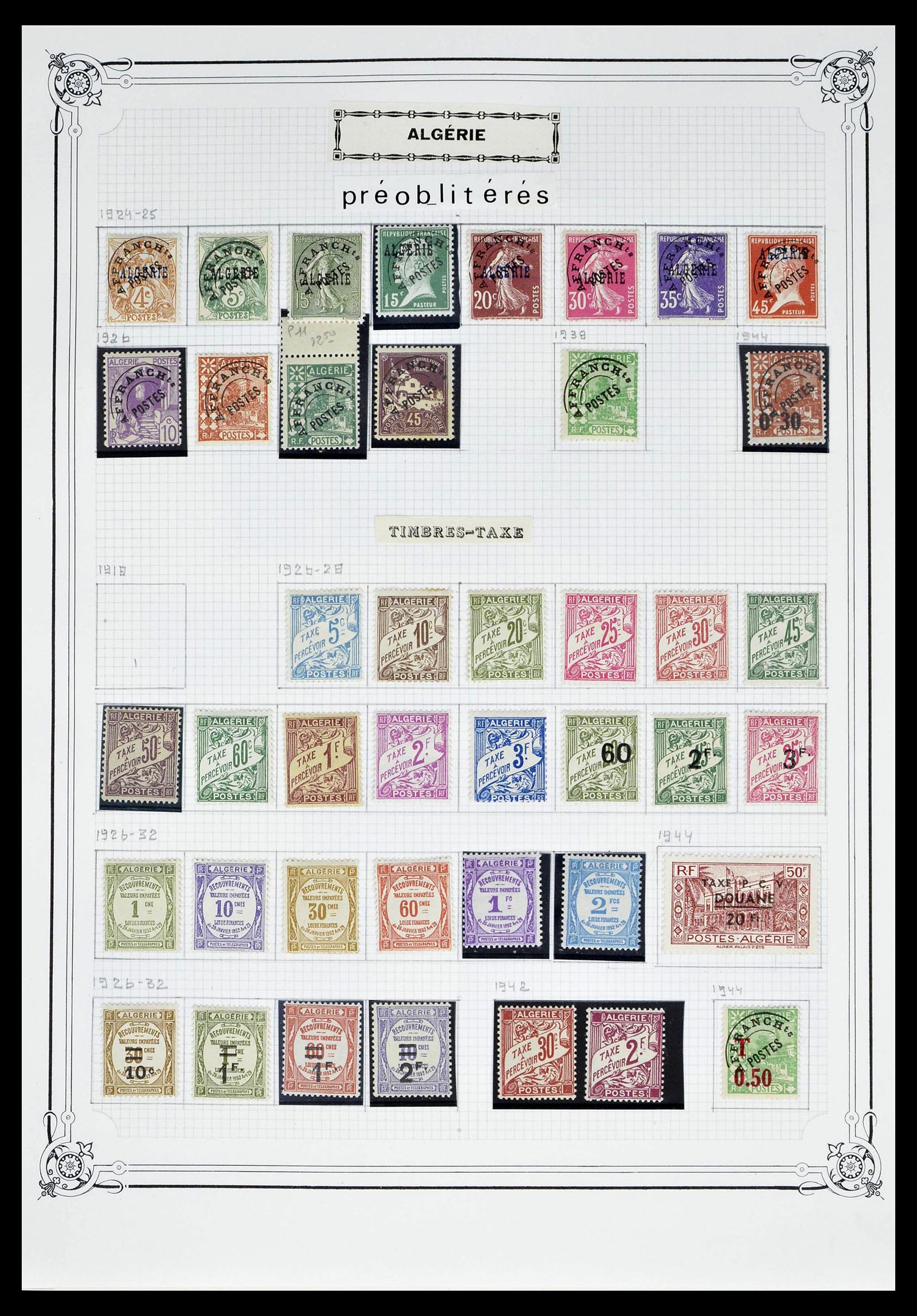 39284 0009 - Stamp collection 39284 Algeria 1924-1944.