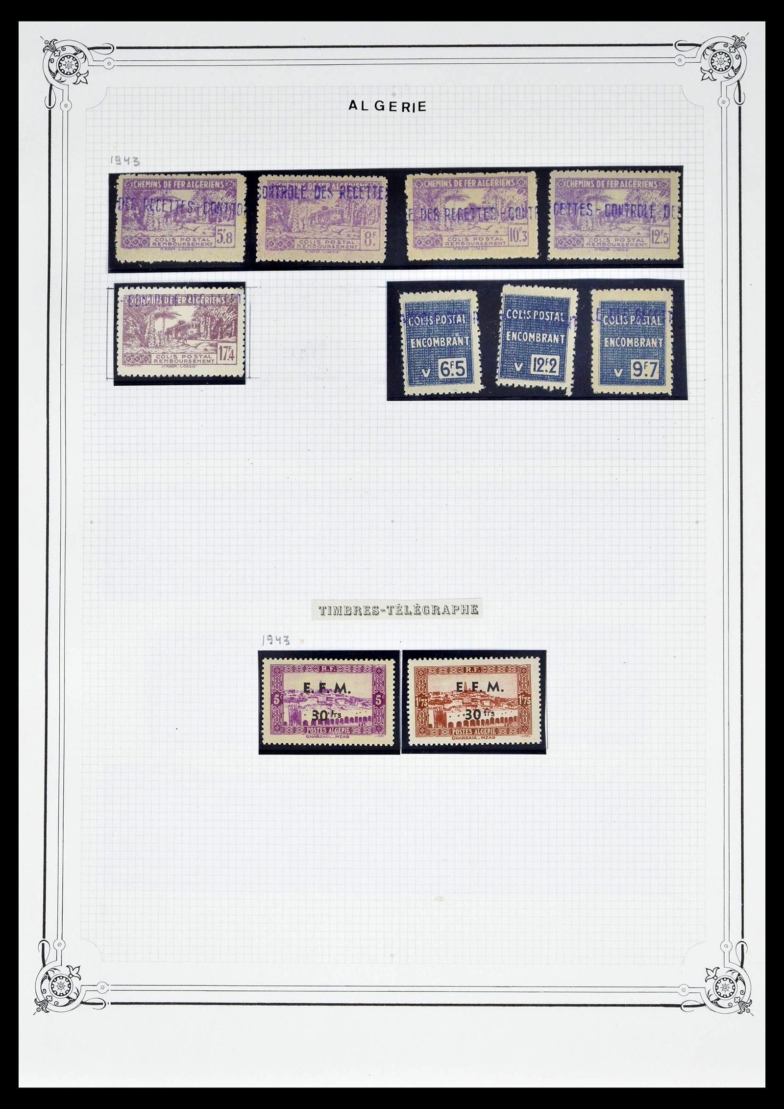 39284 0015 - Stamp collection 39284 Algeria 1924-1944.