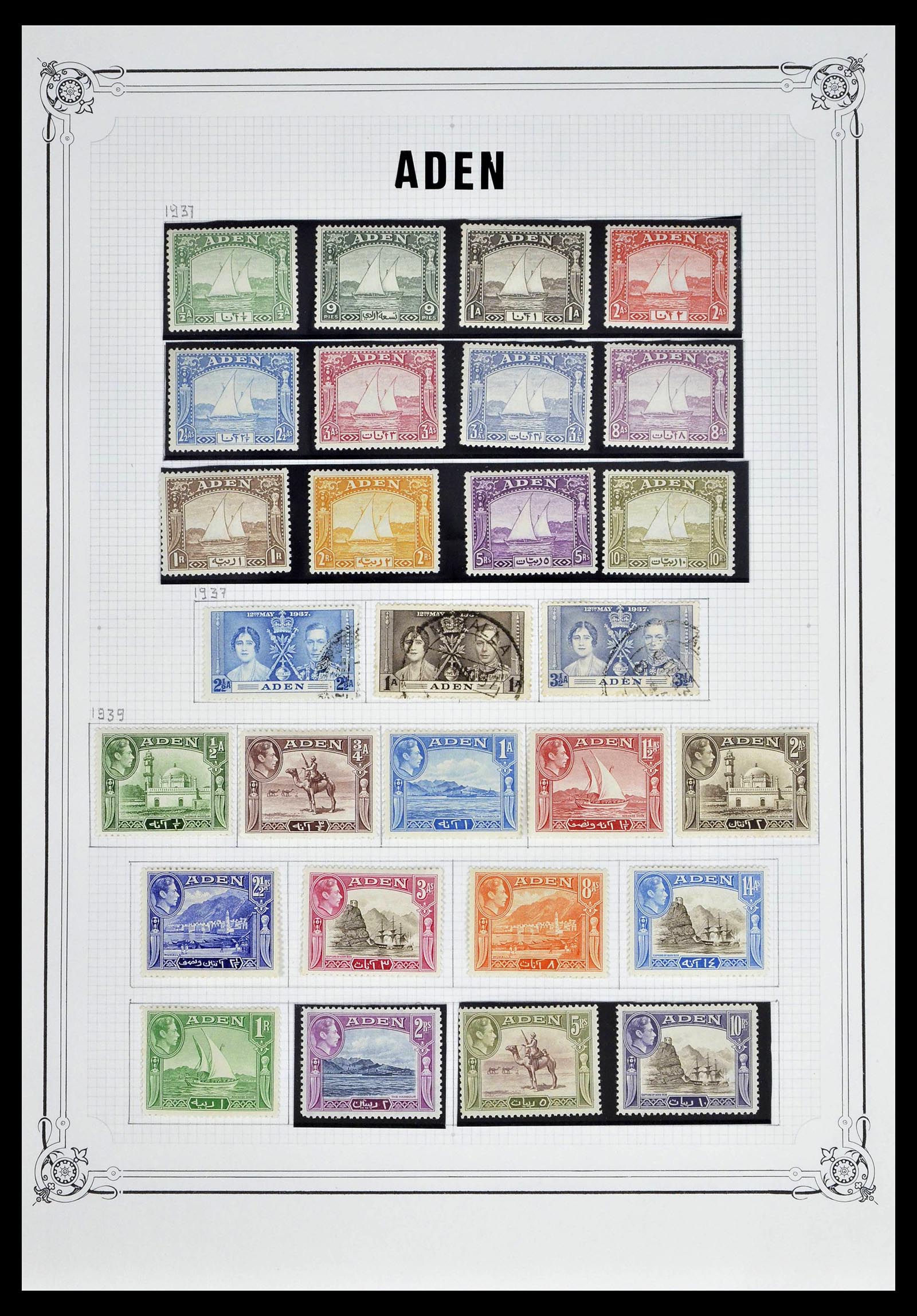 39288 0001 - Stamp collection 39288 Aden 1937-1942.