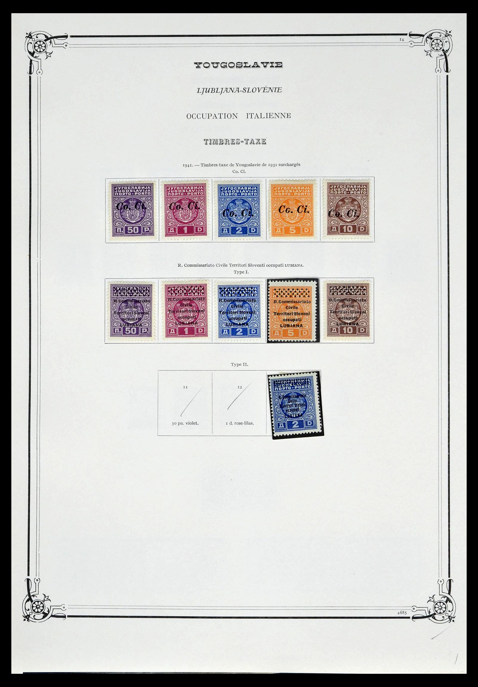 39290 0003 - Stamp collection 39290 Italian and German occupation of Lubljana 1941-19
