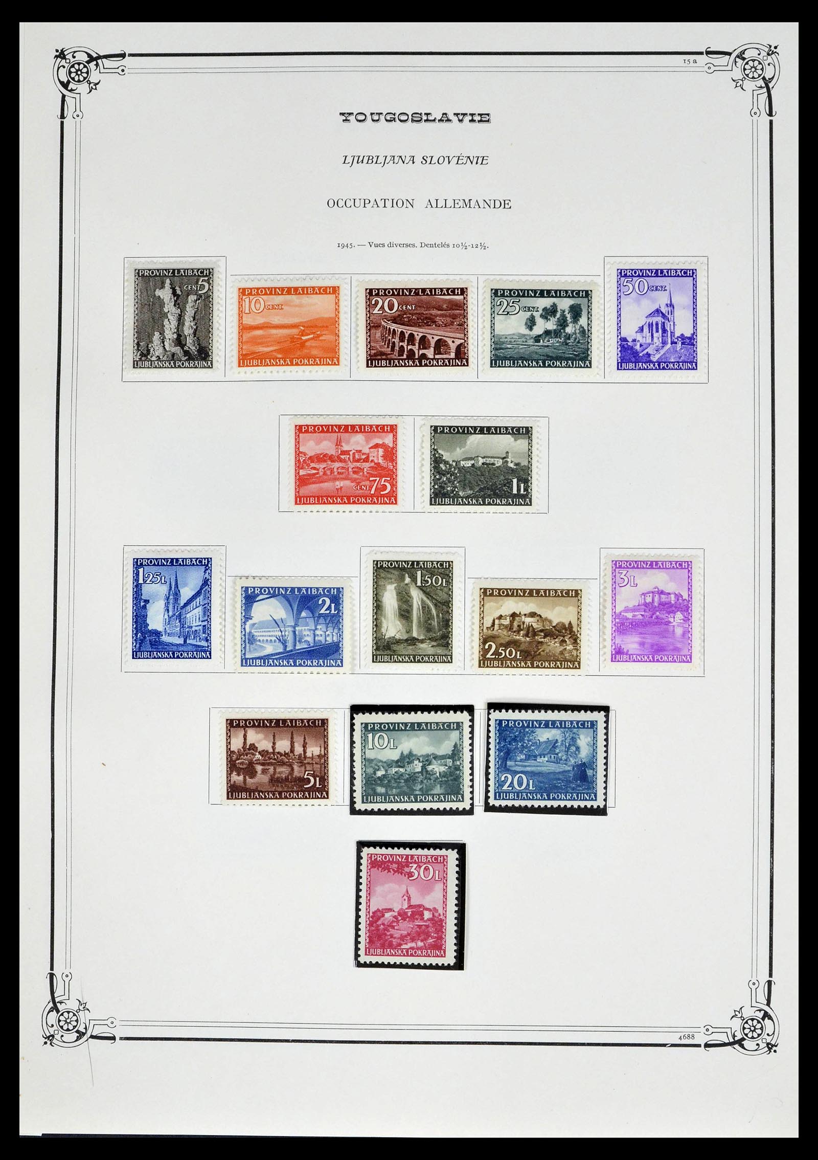 39290 0005 - Stamp collection 39290 Italian and German occupation of Lubljana 1941-19