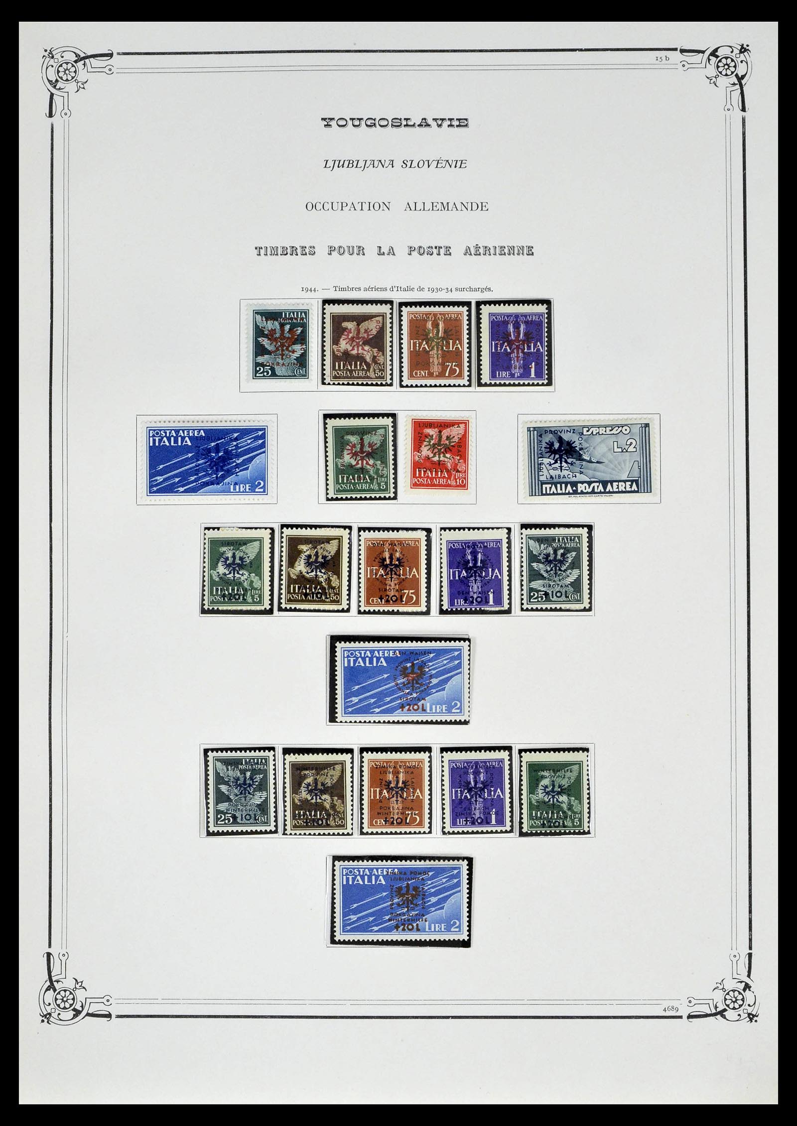 39290 0006 - Stamp collection 39290 Italian and German occupation of Lubljana 1941-19