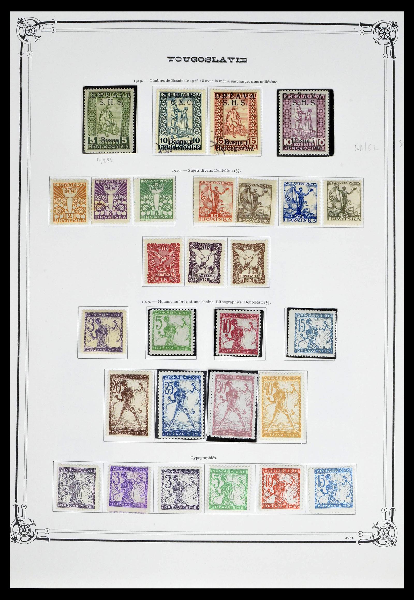 39294 0003 - Postzegelverzameling 39294 Joegoslavië 1918-1941.