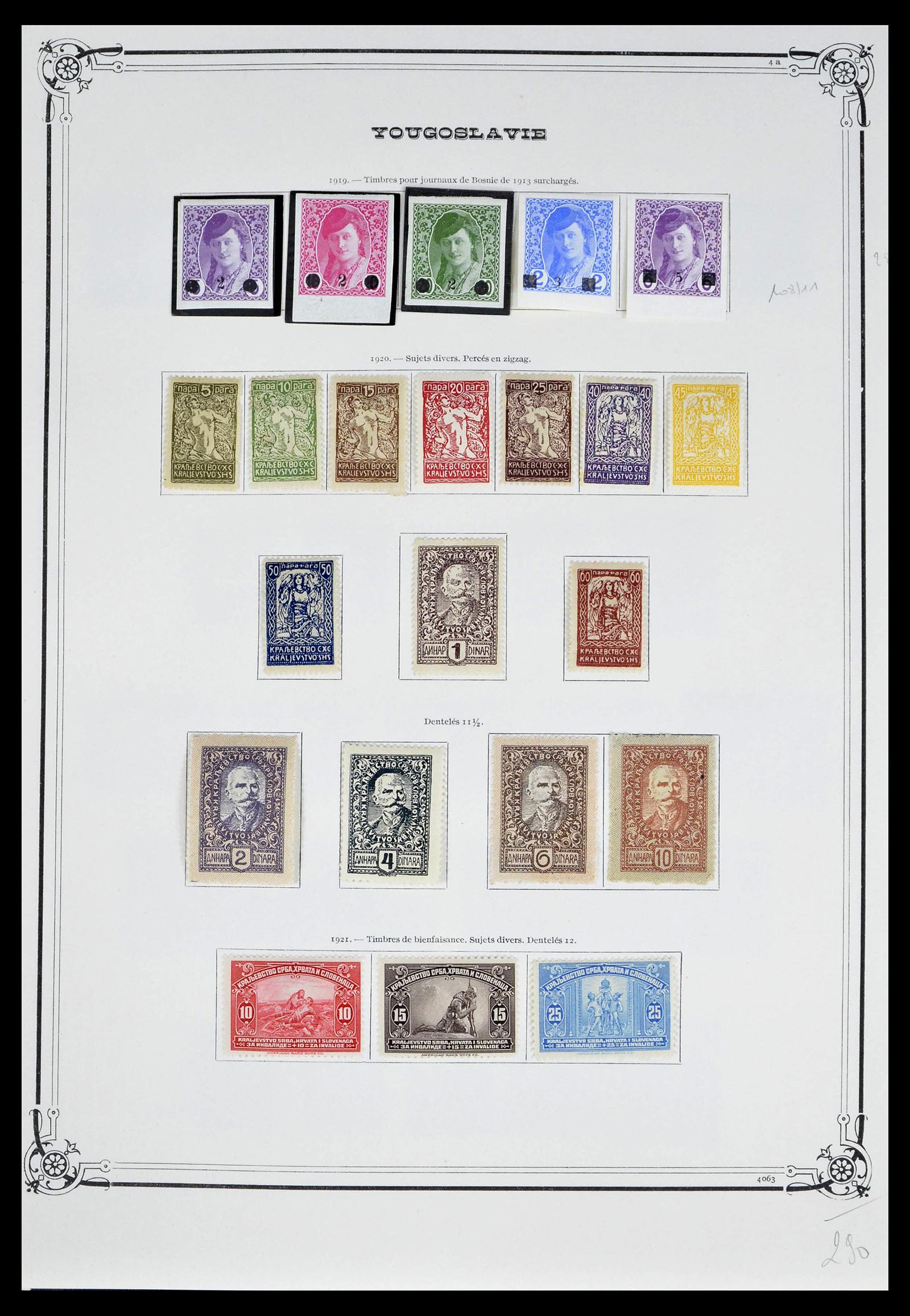 39294 0006 - Postzegelverzameling 39294 Joegoslavië 1918-1941.