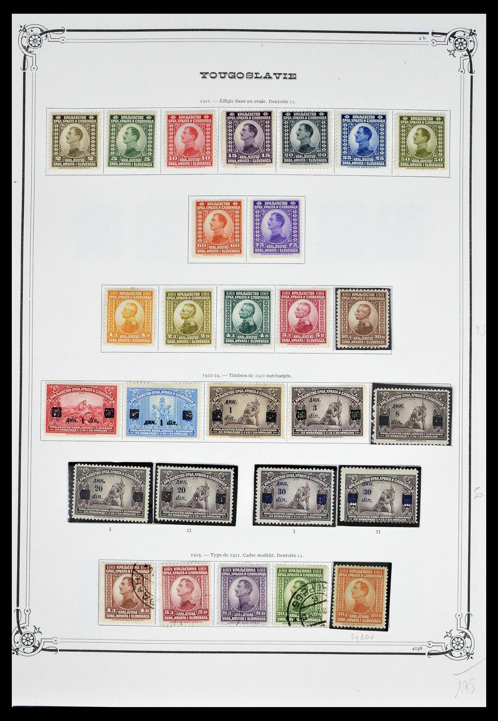 39294 0007 - Postzegelverzameling 39294 Joegoslavië 1918-1941.