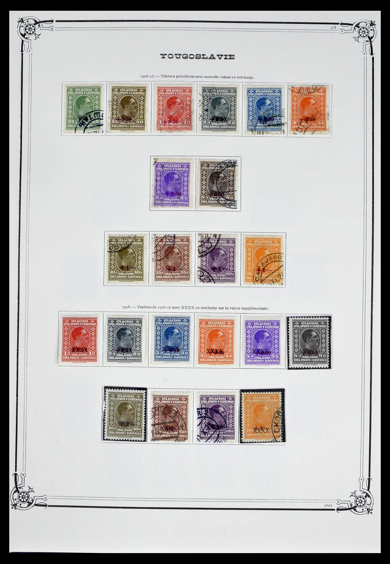39294 0009 - Postzegelverzameling 39294 Joegoslavië 1918-1941.