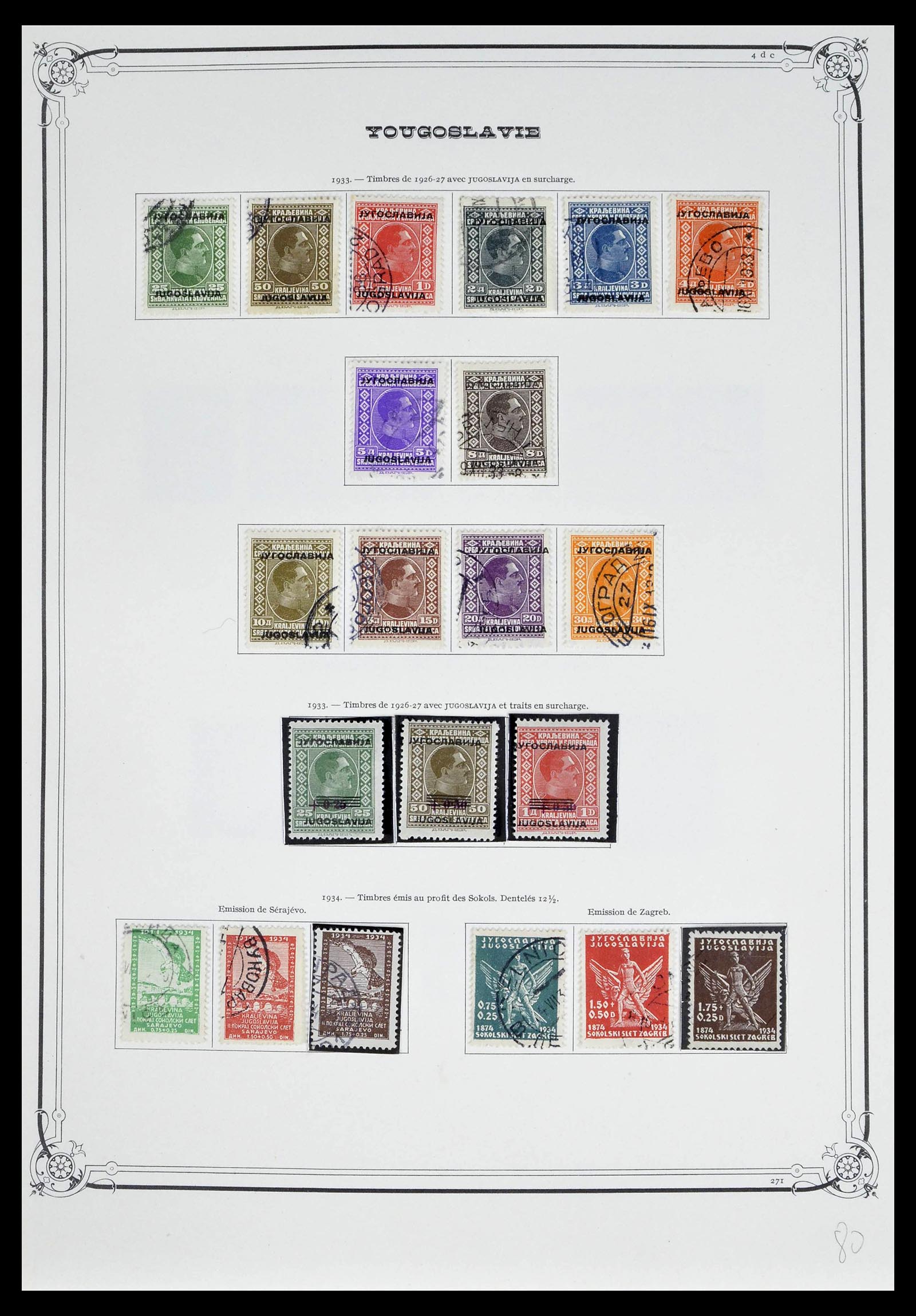 39294 0012 - Postzegelverzameling 39294 Joegoslavië 1918-1941.