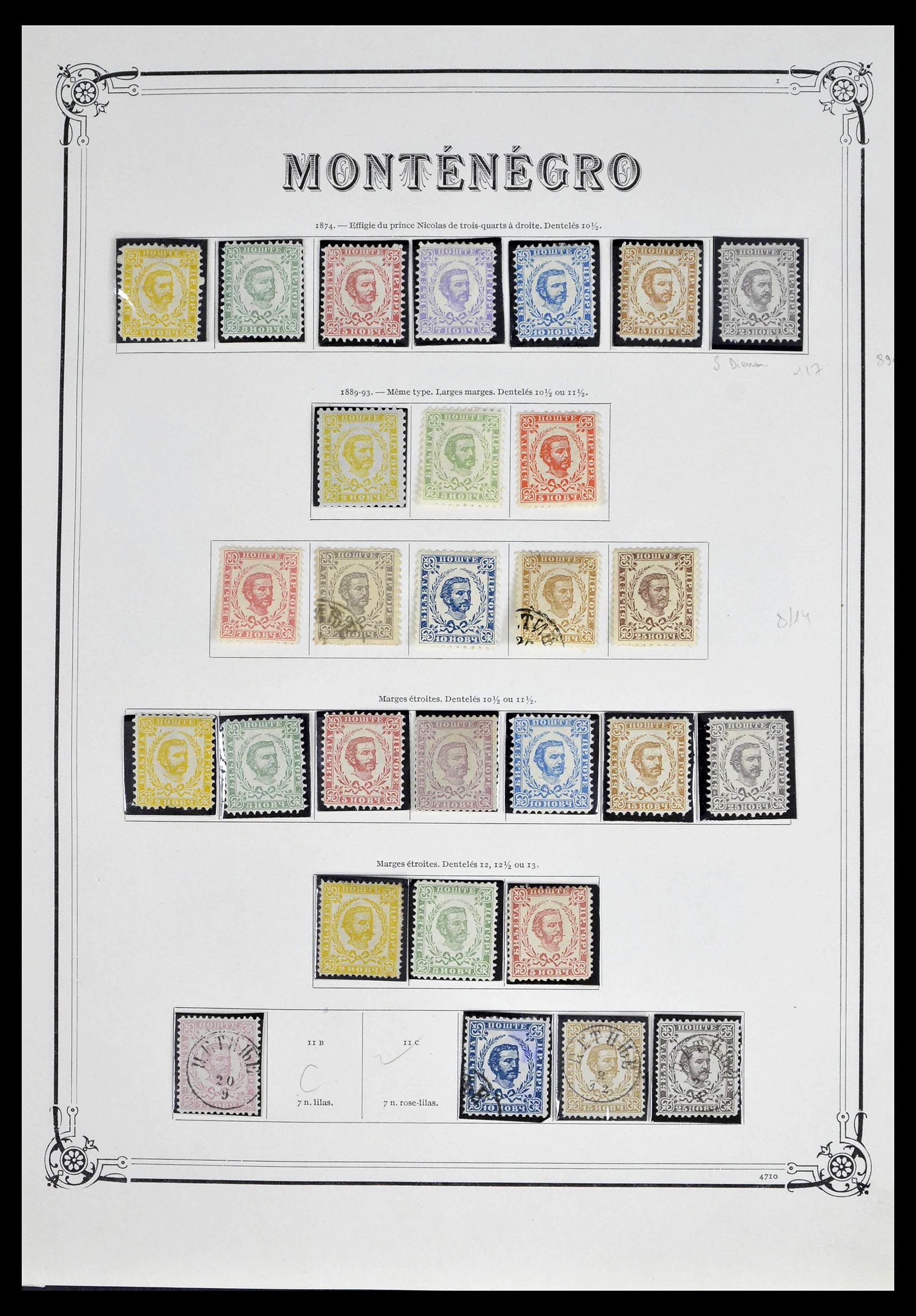 39295 0001 - Stamp collection 39295 Montenegro 1874-1943.