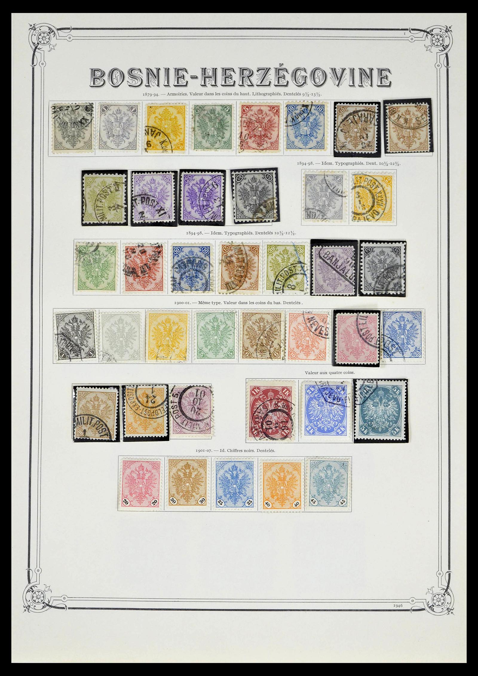 39296 0001 - Stamp collection 39296 Bosnia Herzegovina 1879-1918.